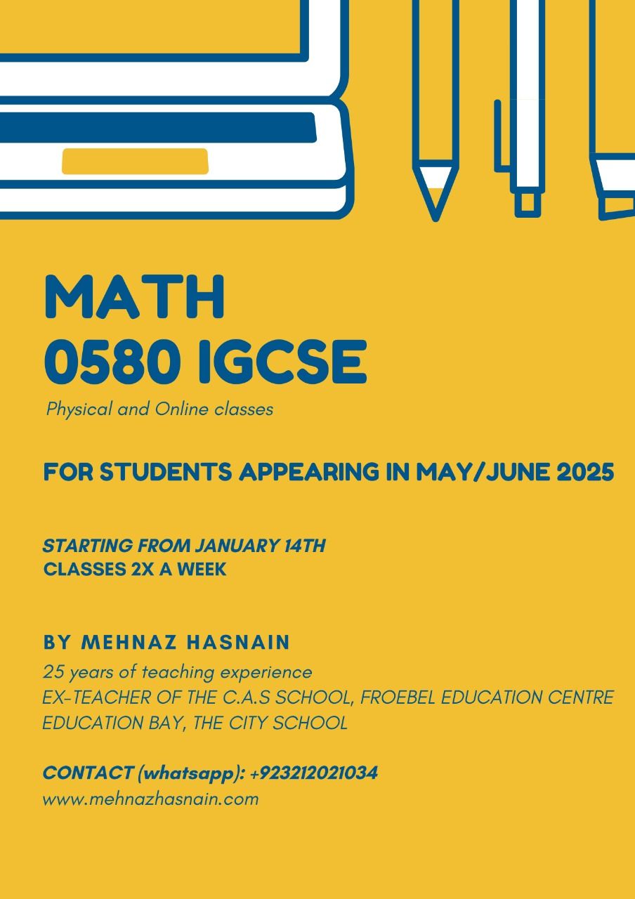 Math by Mehnaz Hasnain | Karachi