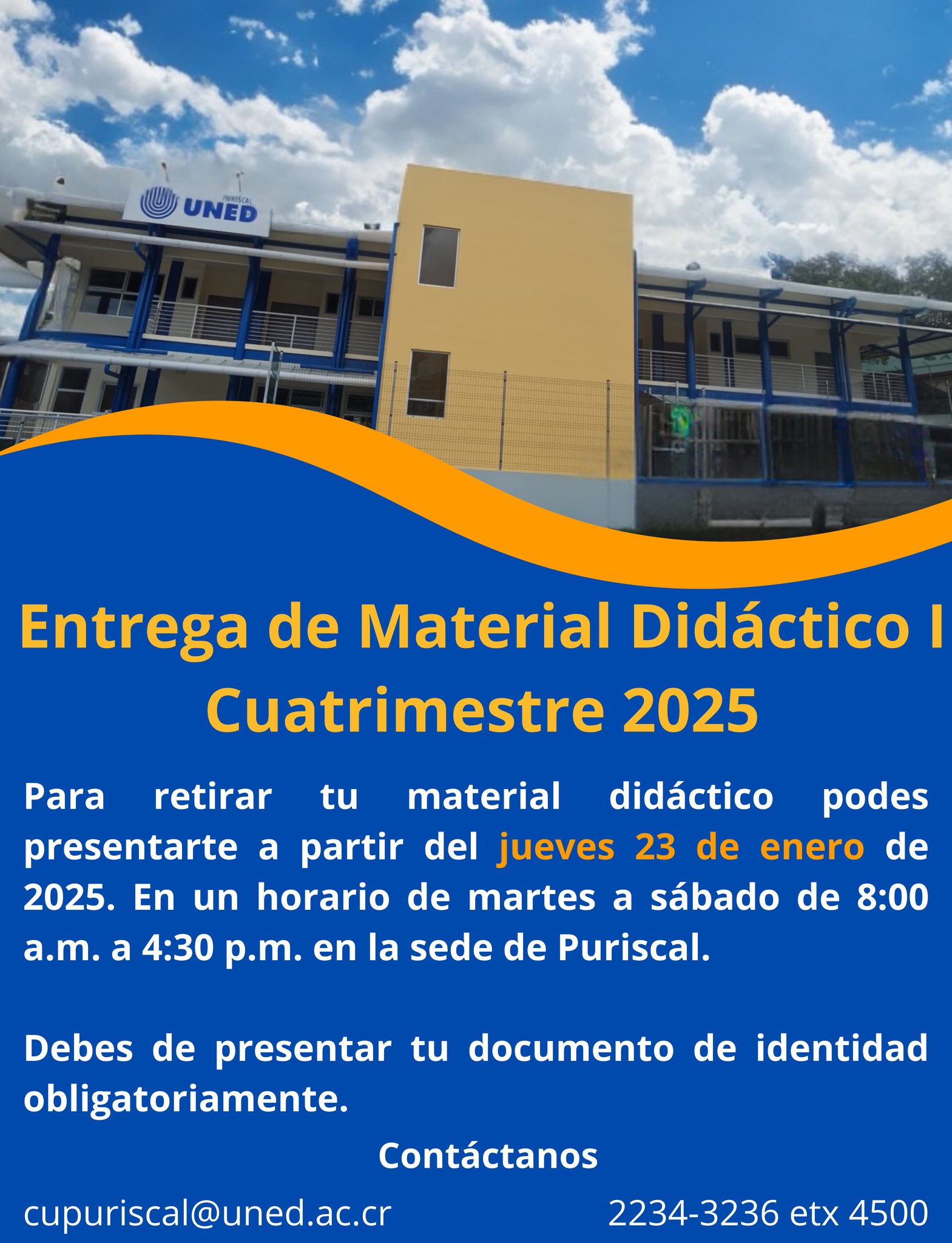 UNED Puriscal - 📚 Entrega de Material Didáctico - I... | Facebook