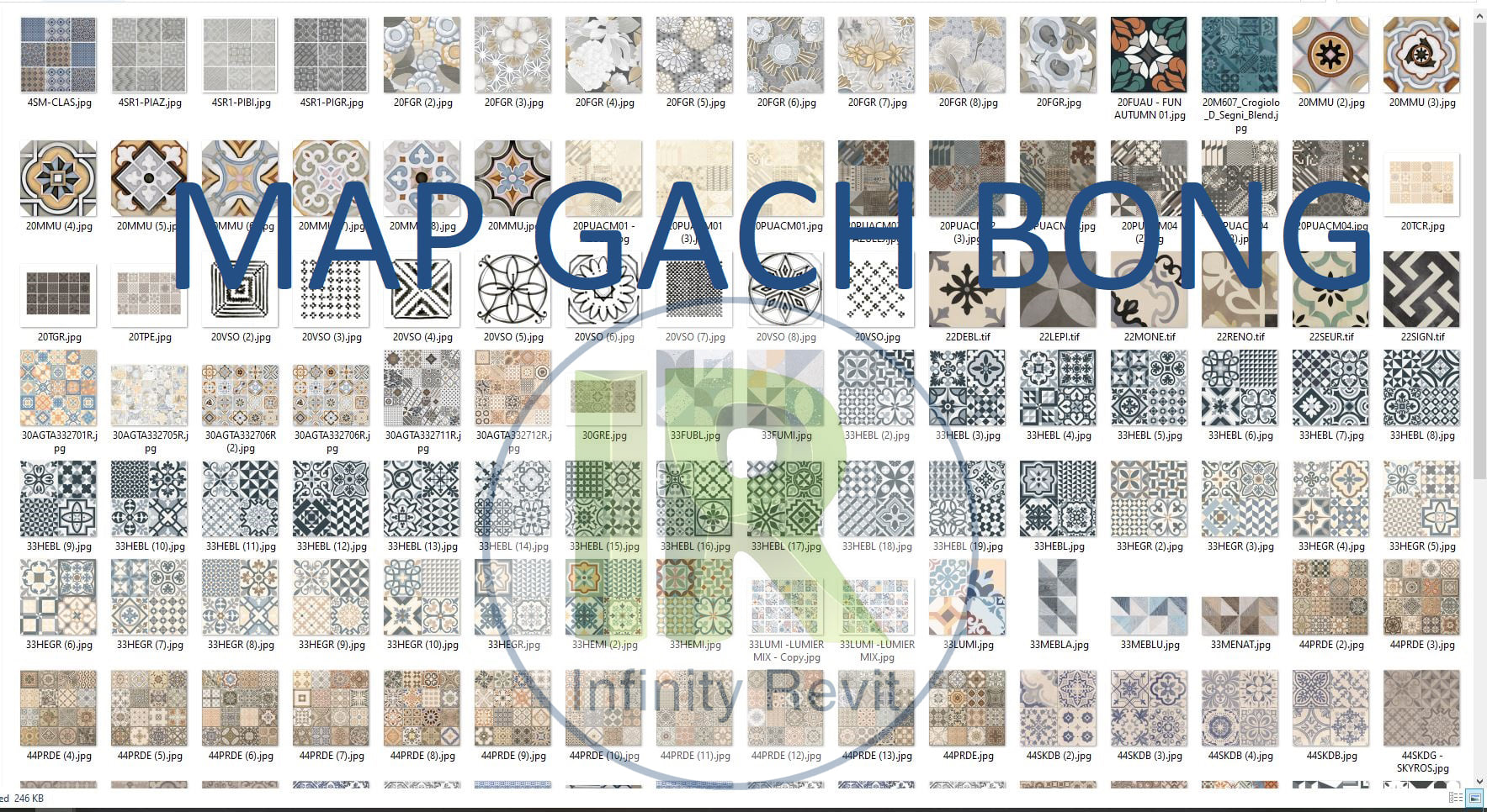 Infinity Revit - CHIA SẺ - MAP VẬT LIỆU ---GẠCH BÔNG ---... | Facebook