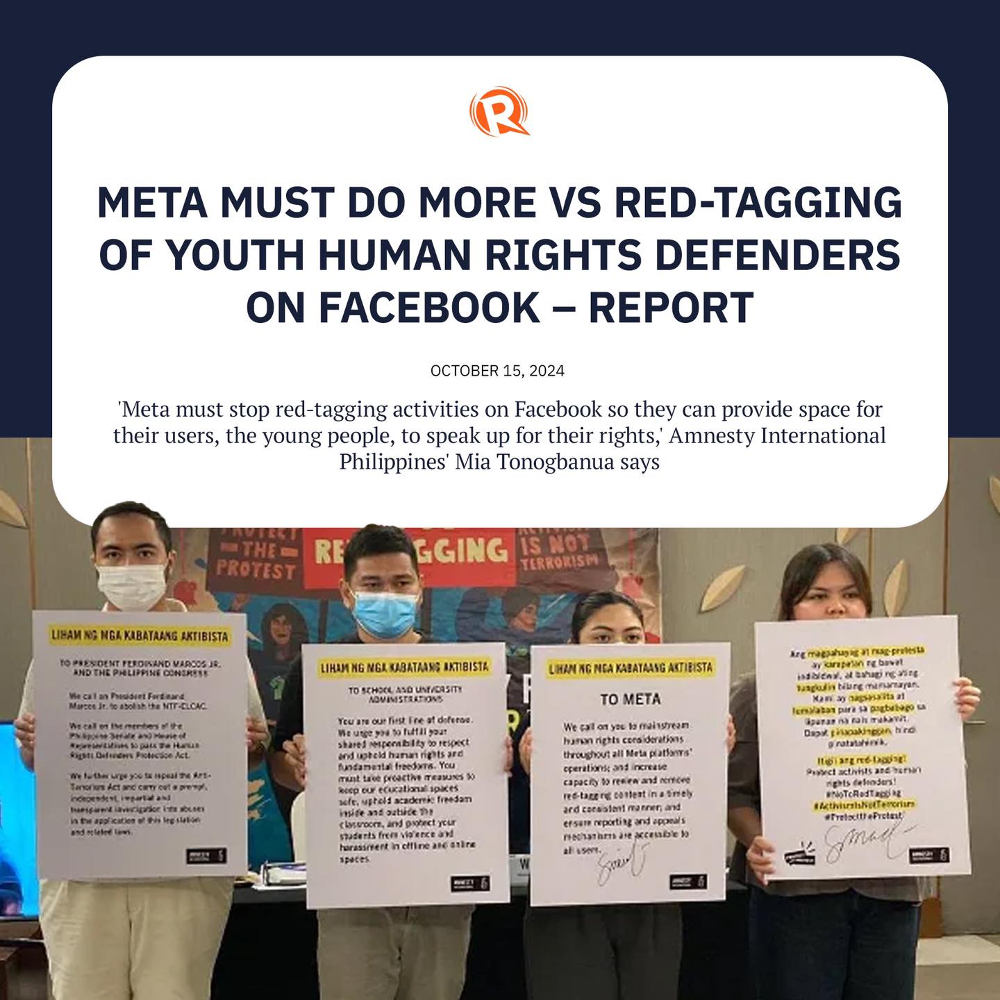Rappler - Dangerous red-tagging continues well into the... | Facebook