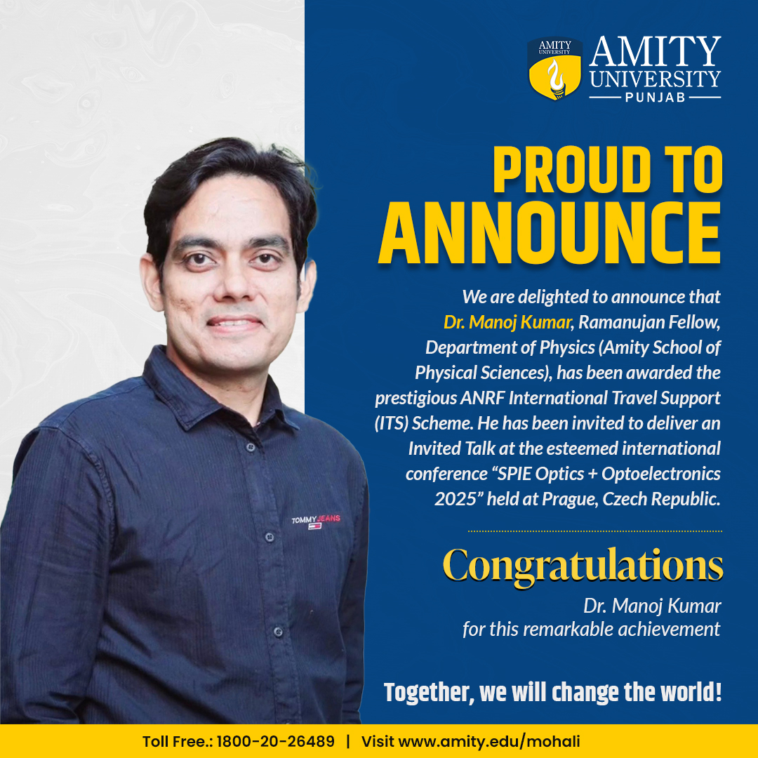 Amity - 🌟 Proud Moment for Amity University Punjab! We are delighted to ...