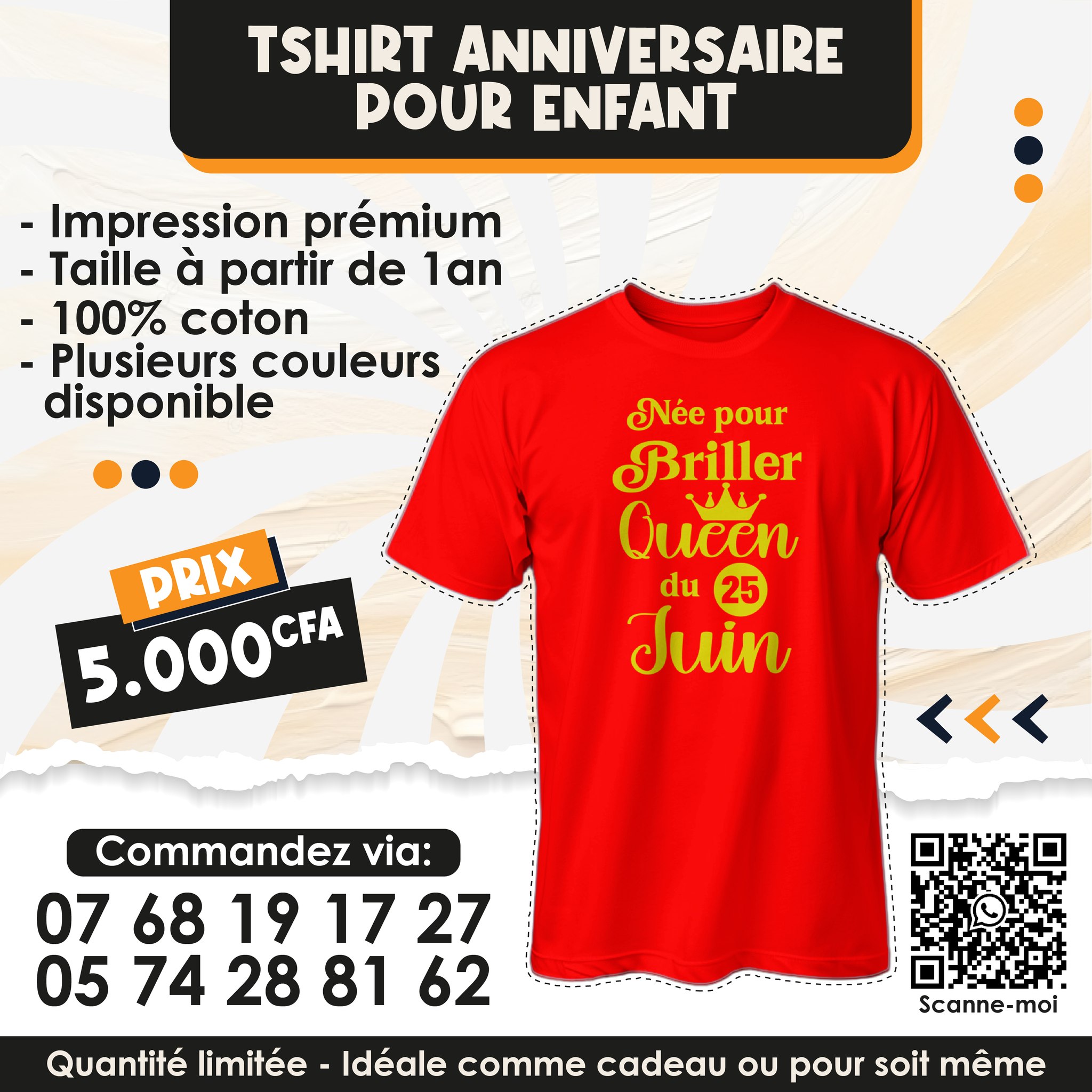 T-Shirt Enfant Personnalisé Avec Prénom - Modèle 'Prêt à Briller' - Cadeau Anniversaire, Noël Personnalisé