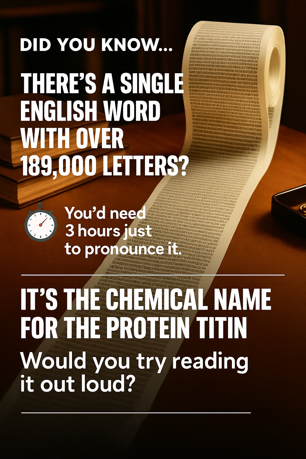 Did you know the longest word in English has 189,819 letters? It's