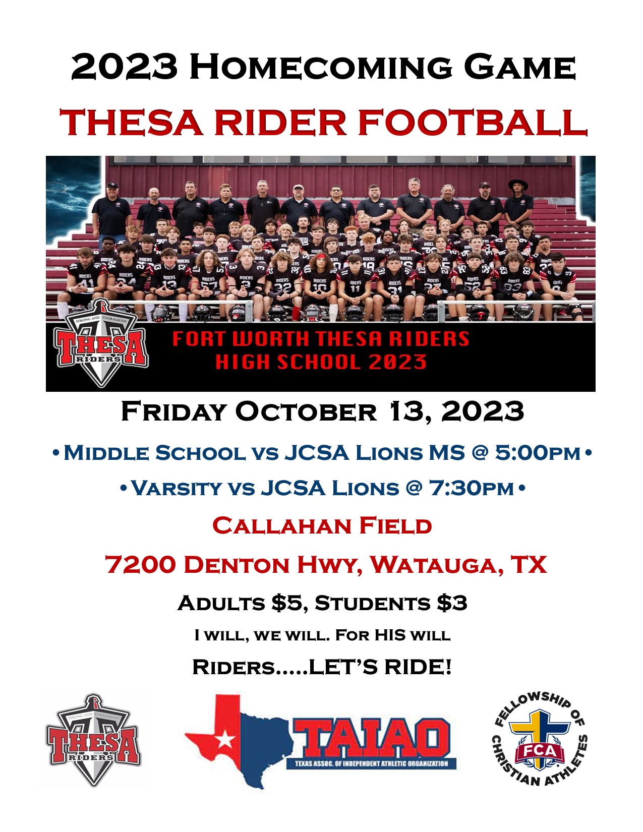 Thesa homecoming events announced
