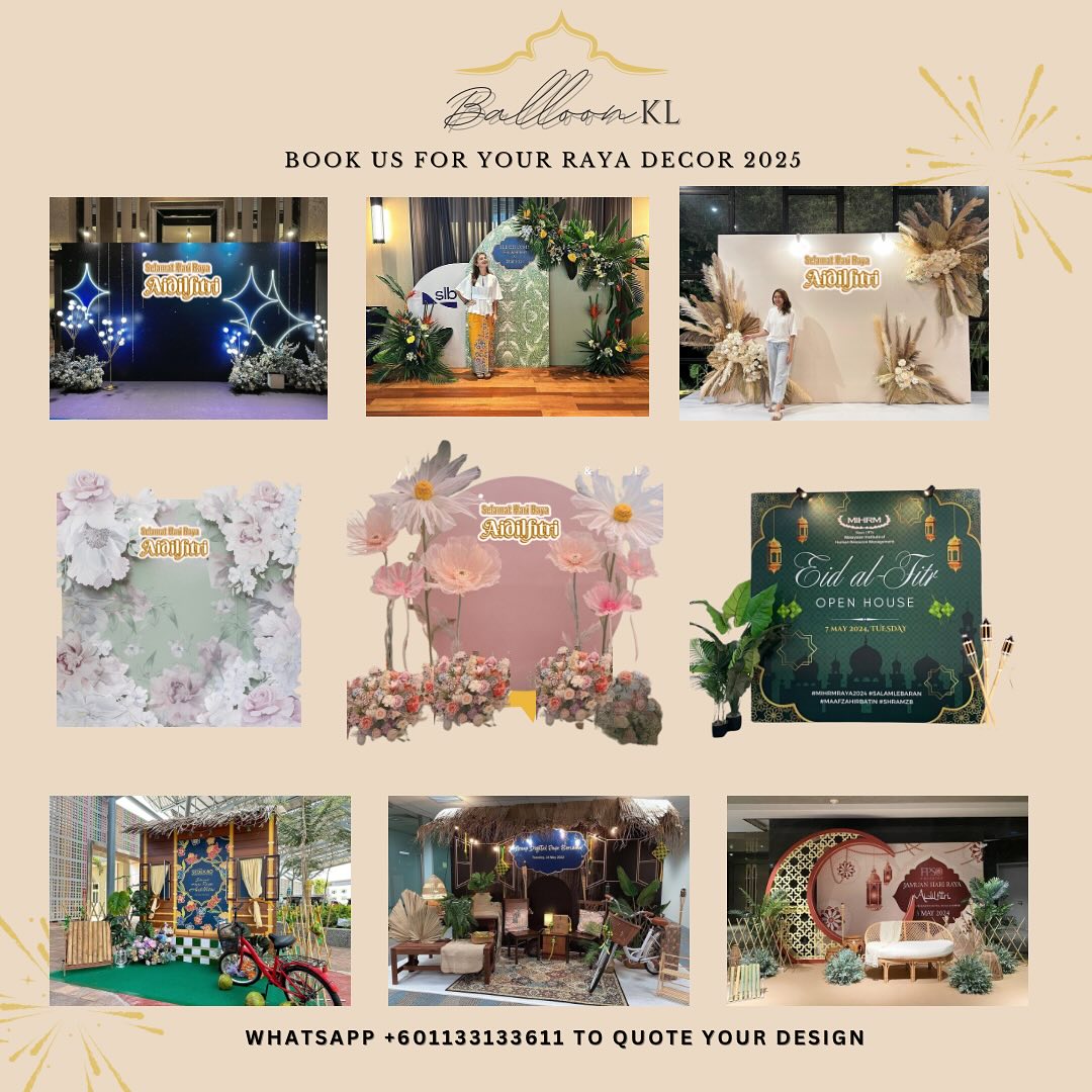 Balloon - Backdrop decor package raya are ready to hire Transformasikan ...