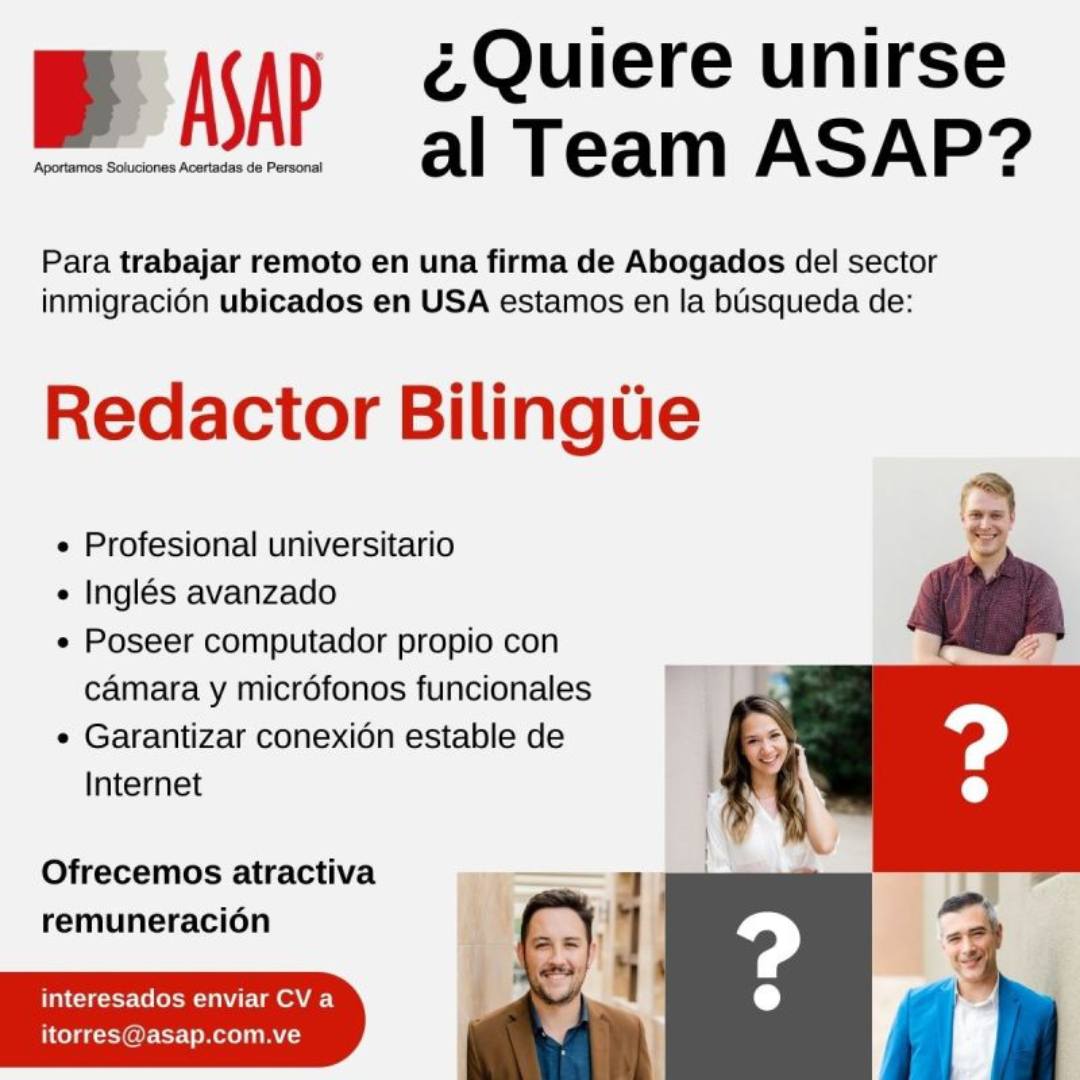 TRABAJO REMOTO Si cuentas... - Tu Próximo Empleo Venezuela