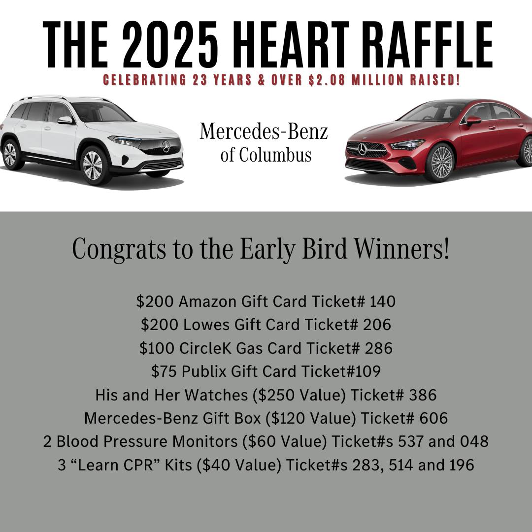 Mercedes-Benz - Congratulations to our 2025 Heart Raffle Early Bird ...
