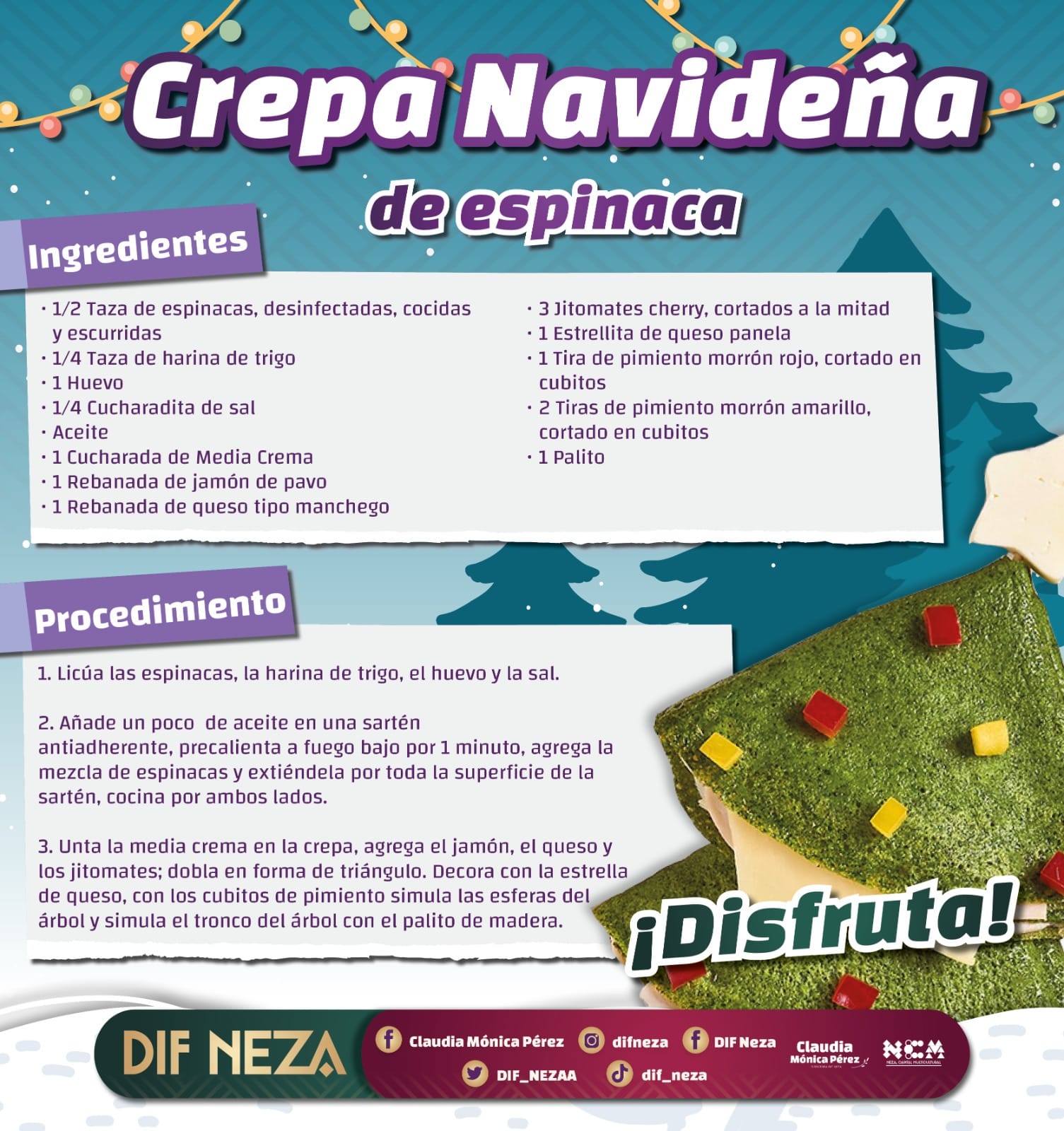 DIF - 🎄 ¡Sorprende a tu familia con esta deliciosa Crepa Navideña de ...