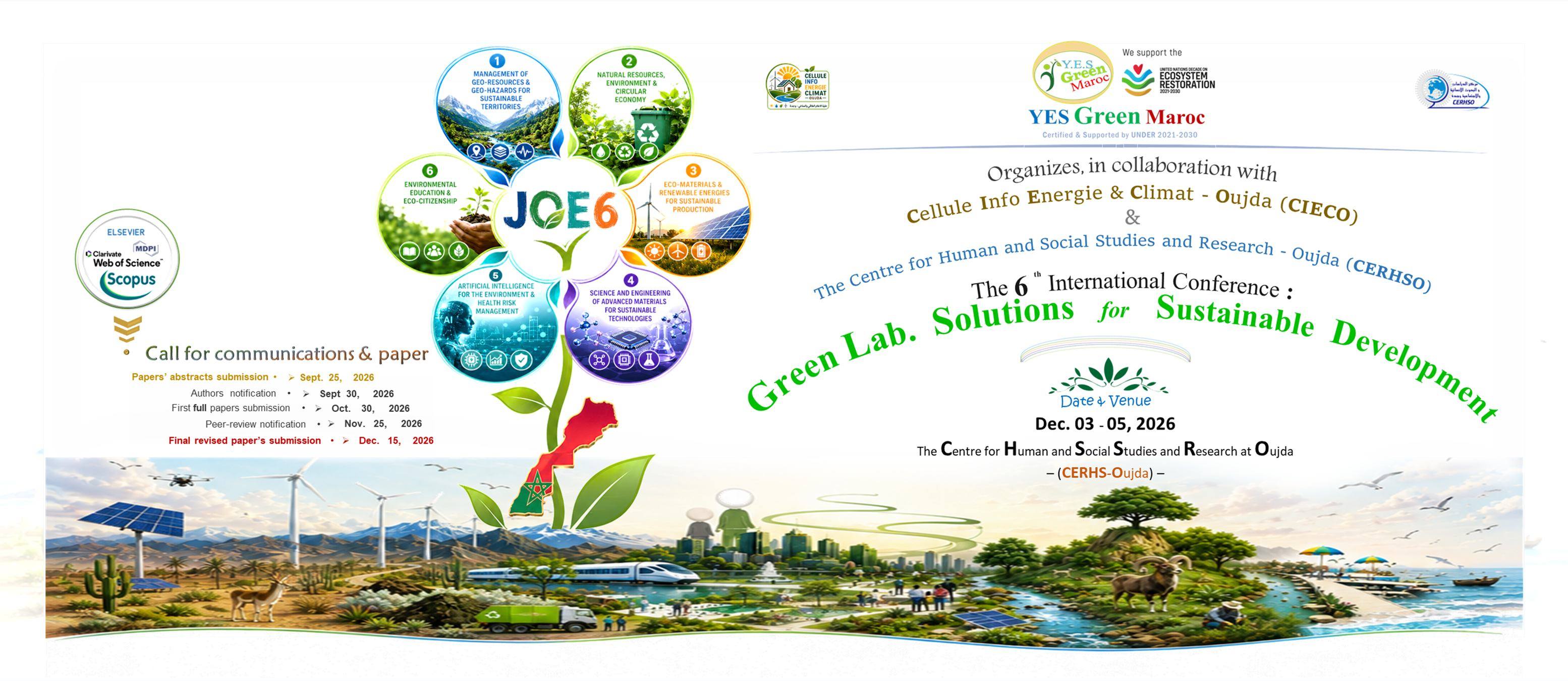 The 6th International Conference : Green Lab. Solutions for Sustainable ...