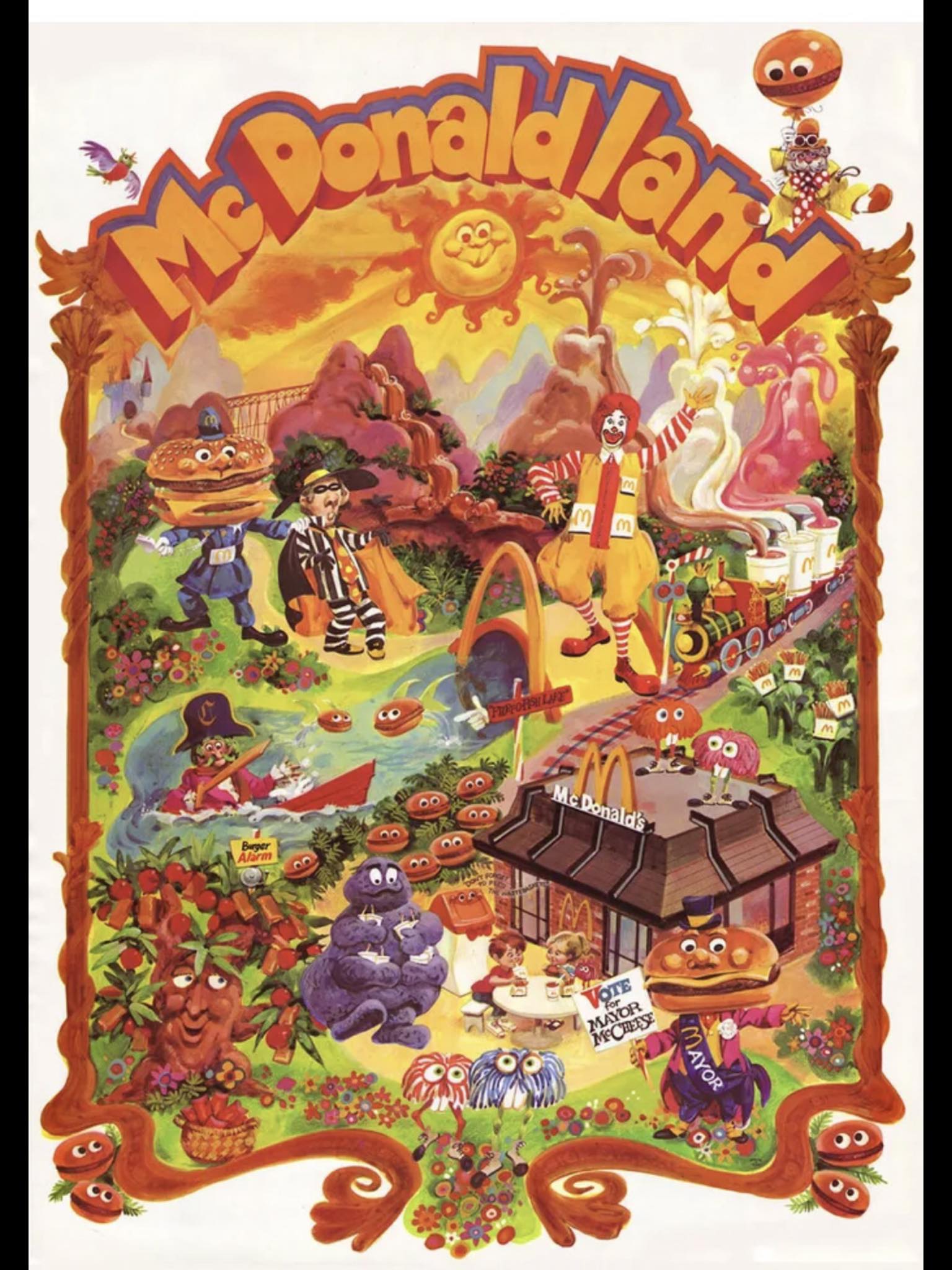 1972 McDonaldland poster giveaway illustration