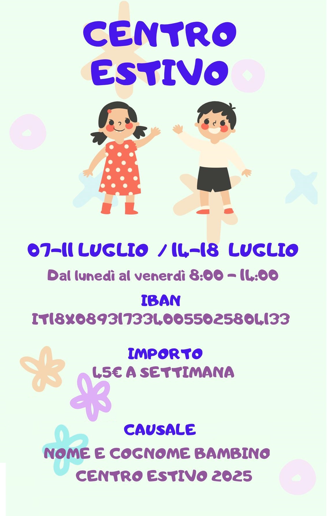 Comune - 📣 AVVISO Modalità di pagamento Centro Estivo Bambini 2025 💳 DA ...