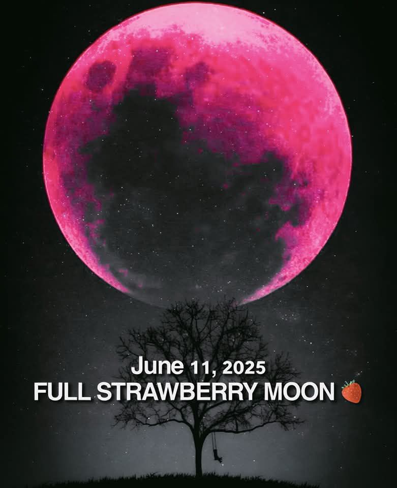 The Strawberry Moon rises on Monday, June 29th 🍓🌕 Despite its