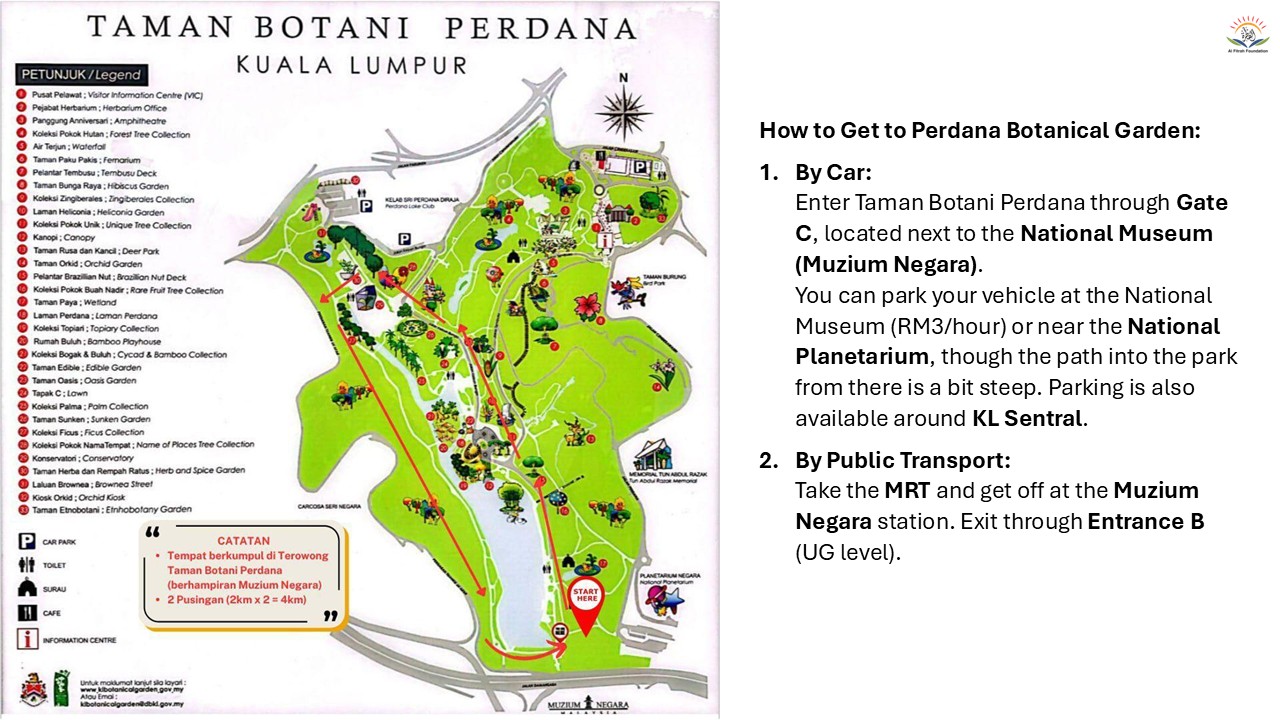 AlFitrah - Map and Directions to Perdana Botanical Garden By Car: Enter ...