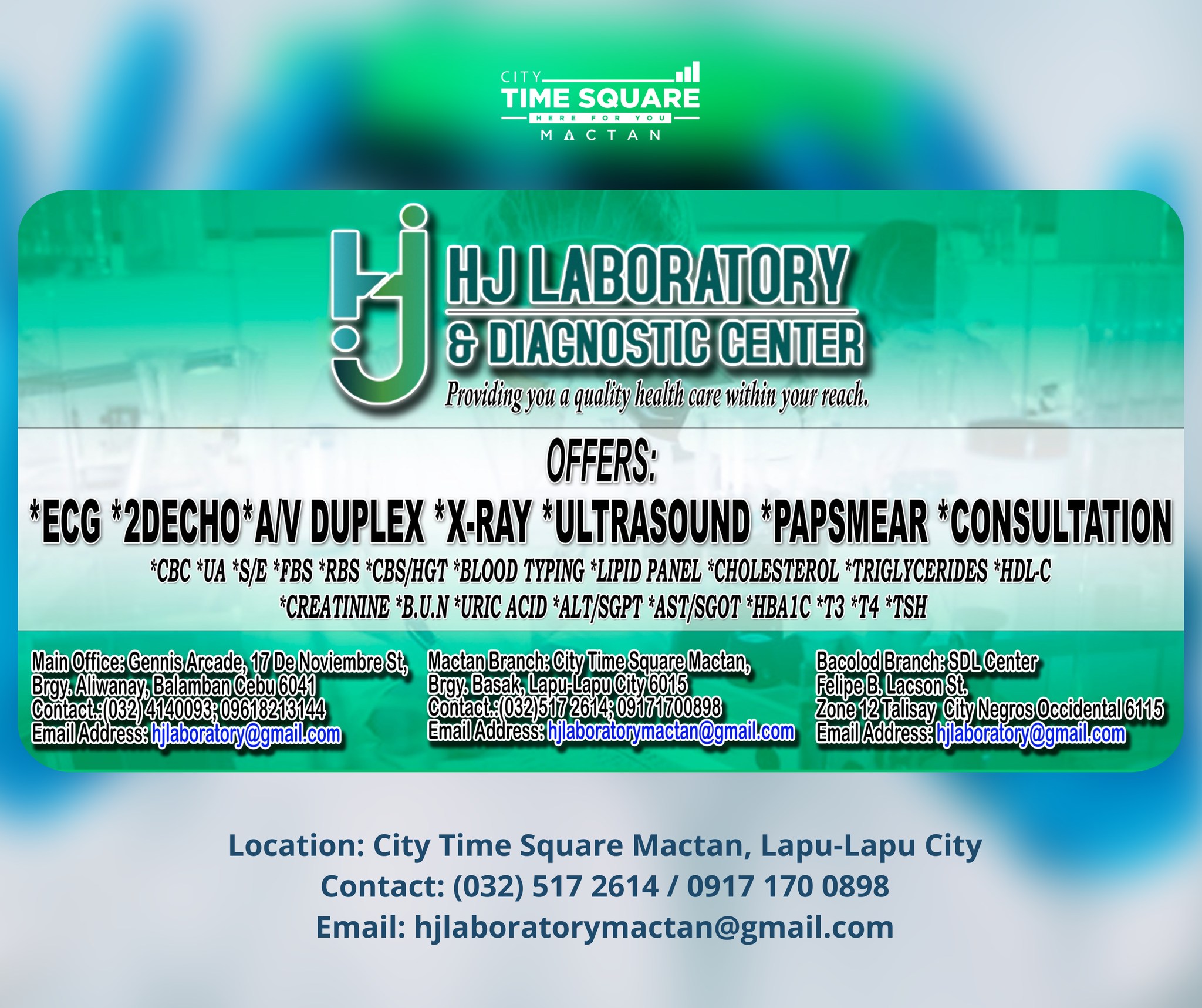 HJ Laboratory & Diagnostic Center - Mactan Branch | Lapu-Lapu City