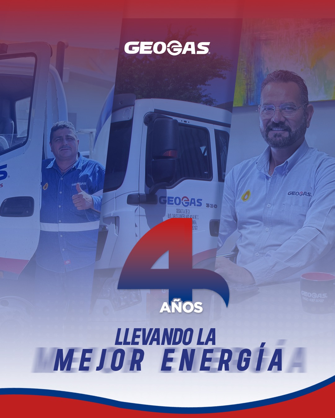 Geogas - 🎉🎉Cuatro años llevando energía confiable a...