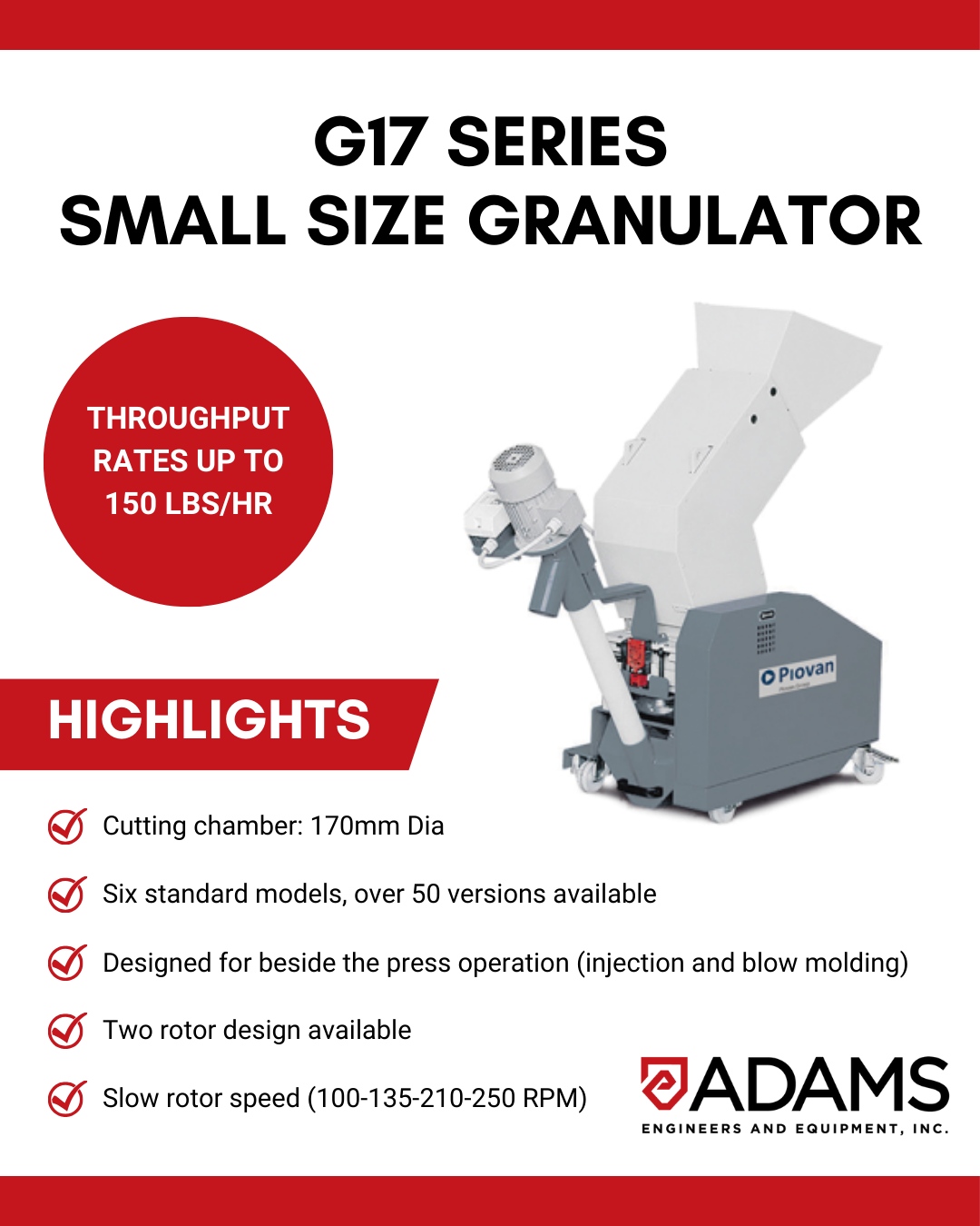 The G17 Series is... - Adams Engineers & Equipment, Inc. | Facebook