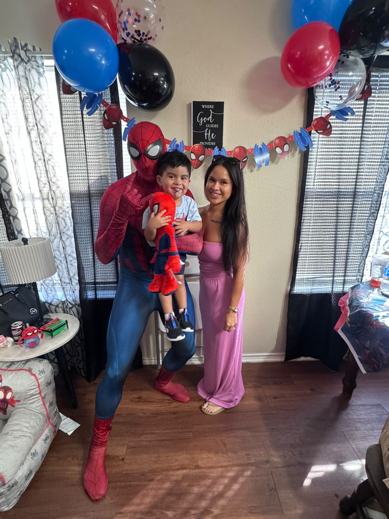 Surprised my wife's cousin by dressing up as Spider-Man for his birthday! 🕷️🎂