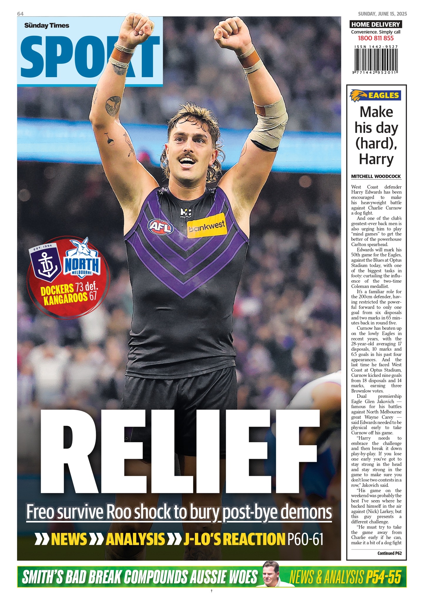The LATE back page of tomorrow's The... - The West Australian | Facebook