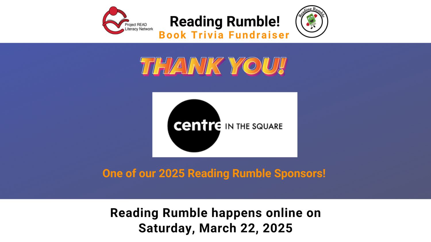 Project - Thank You Centre In The Square for supporting the 2025 ...