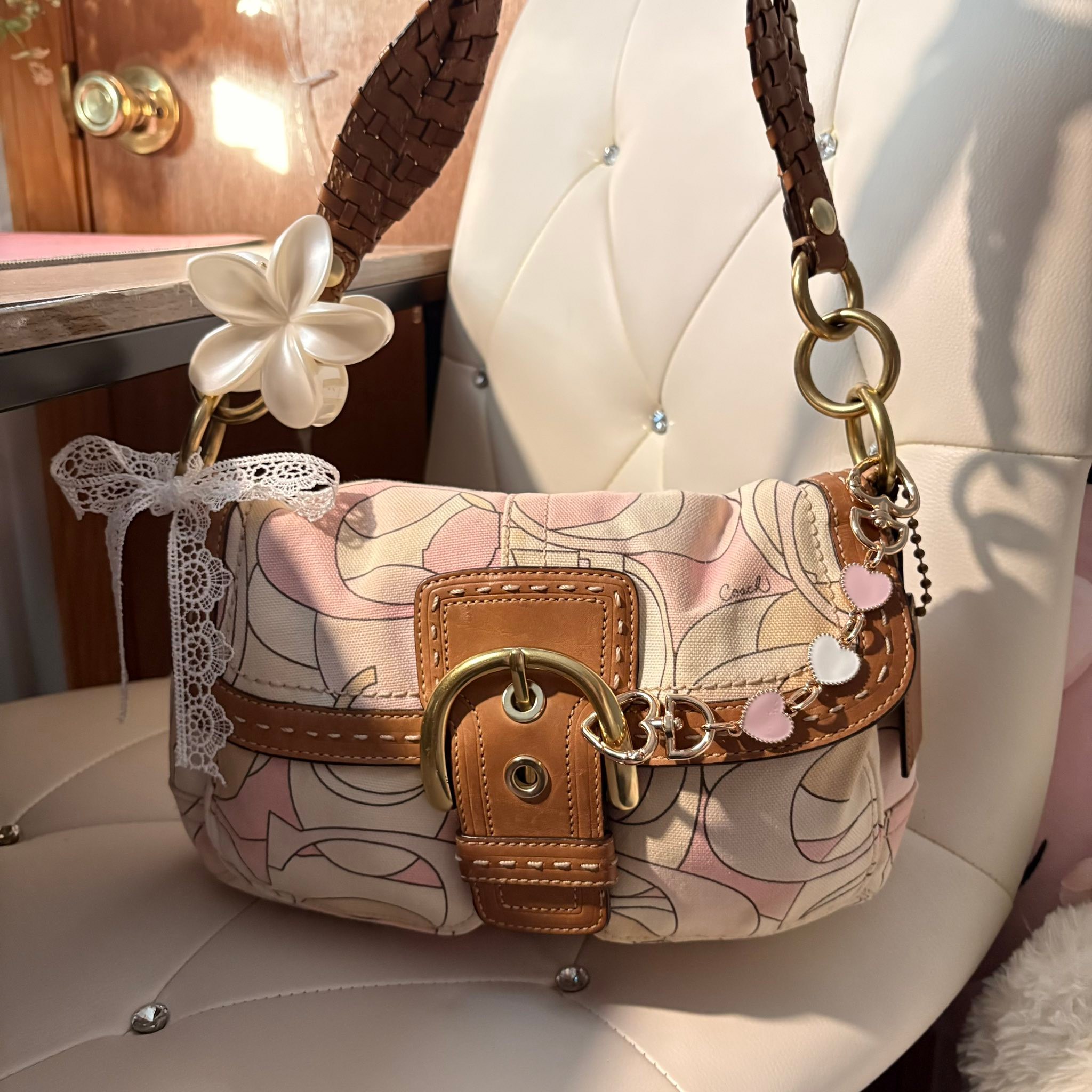 Coach soho signature gold - COACH Signature Gold Hobo Bag SohoCanvas