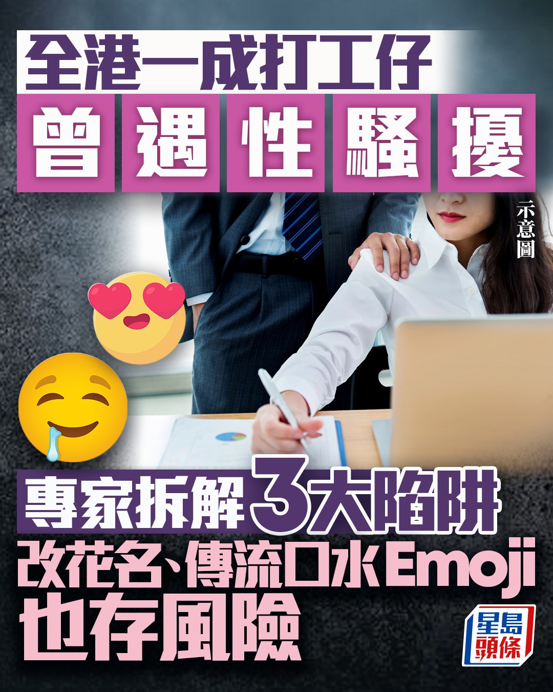 星島頭條 - emoji盡在不言中 #職場性騷擾 #花名 #emoji #星島頭條財經