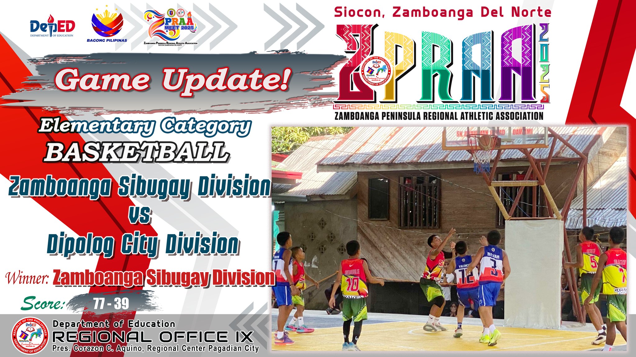 DEPED - Elementary Category: Basketball Zamboanga Sibugay Division vs ...