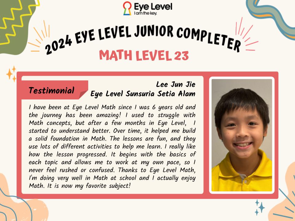 My Math Transformation: How Eye Level... - Eye Level Malaysia | Facebook