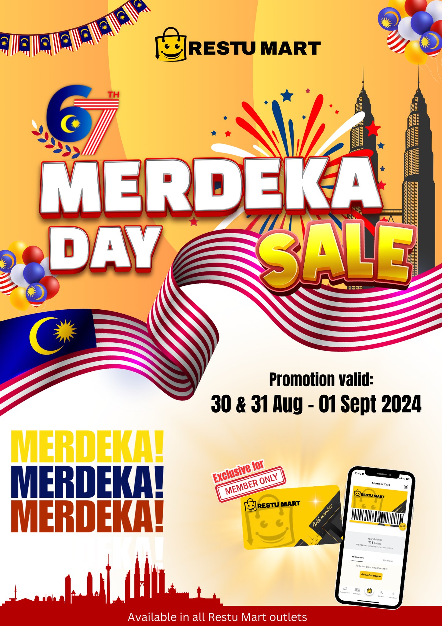 RESTU MART - 🇲🇾 MERDEKA DAY SALE 🇲🇾 Promosi sempena Hari...