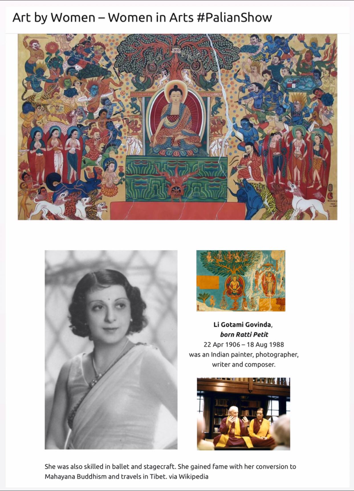 Li Gotami (1906-1988)... - Art by Women - Women in Arts | Facebook