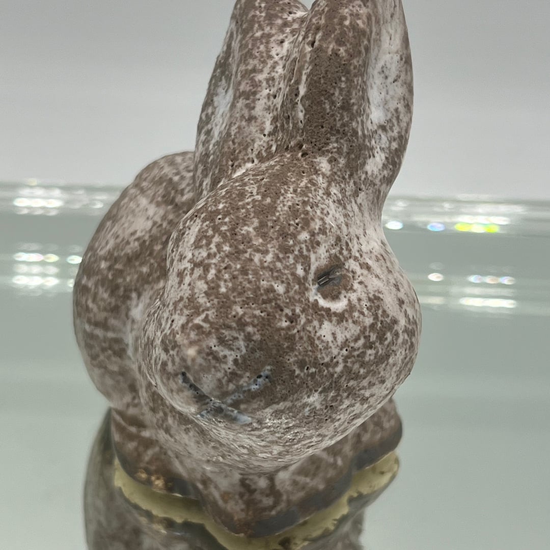 New McCarty Pottery Nutmeg Bunny Handmade Artist signed Distressed ...