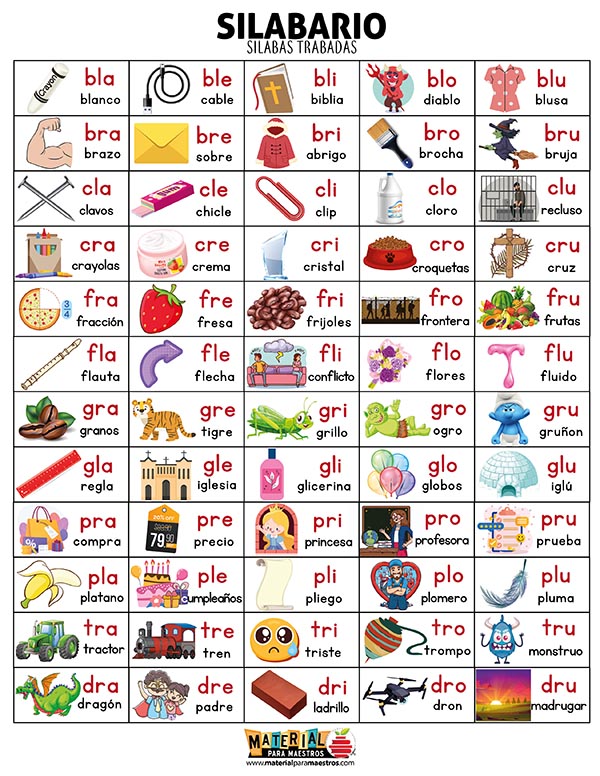 Material Gratis para Imprimir | 📝Formato de silabario para imprimir ...