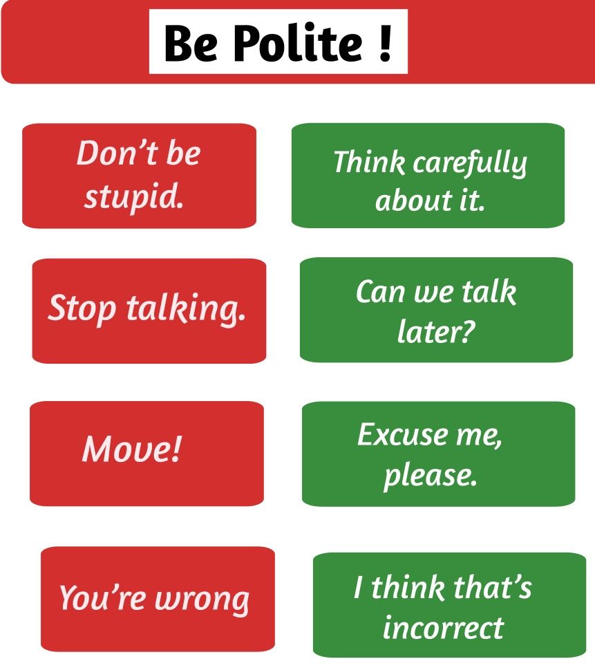 Rude Phrases You Should Stop Using –... - Learning Treasure | Facebook