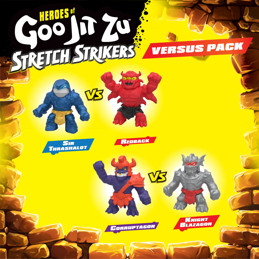 HEROES OF GOO Jit Zu Coffret Duel Stretch Strikers, 2 Combattants