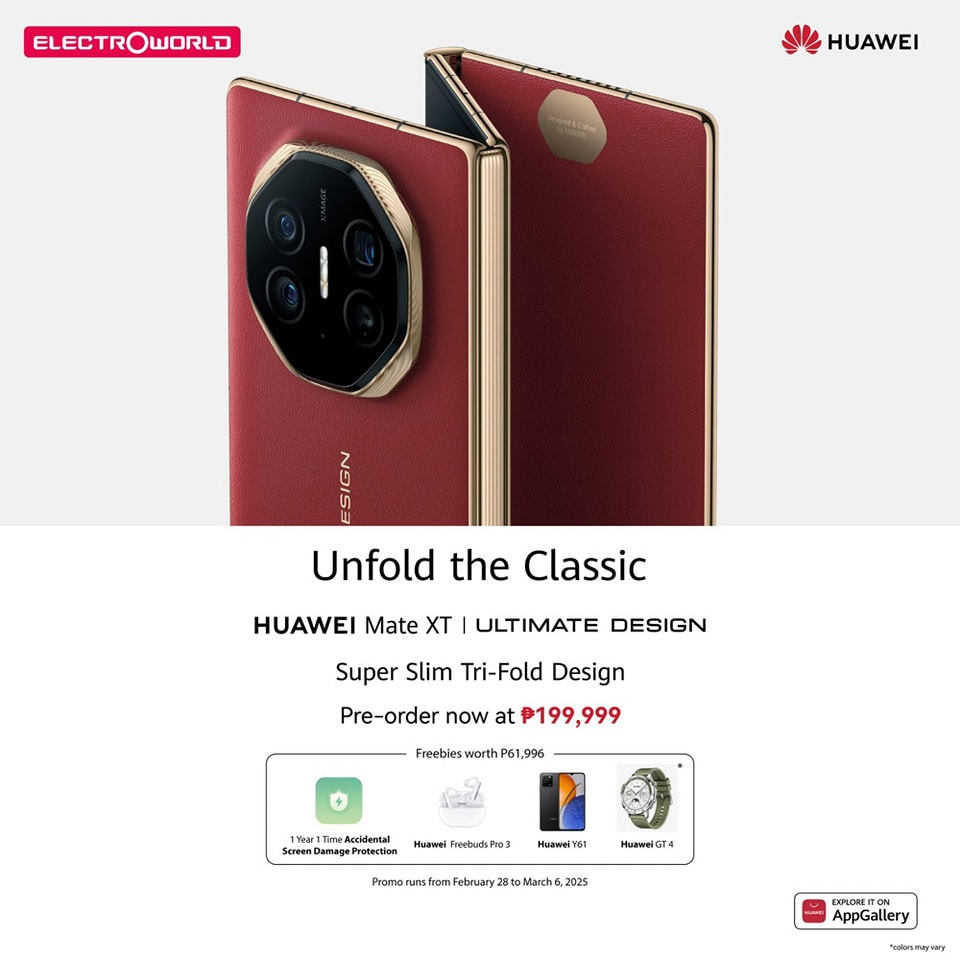 Be the first to unfold a trifold masterpiece with the HUAWEI Mate