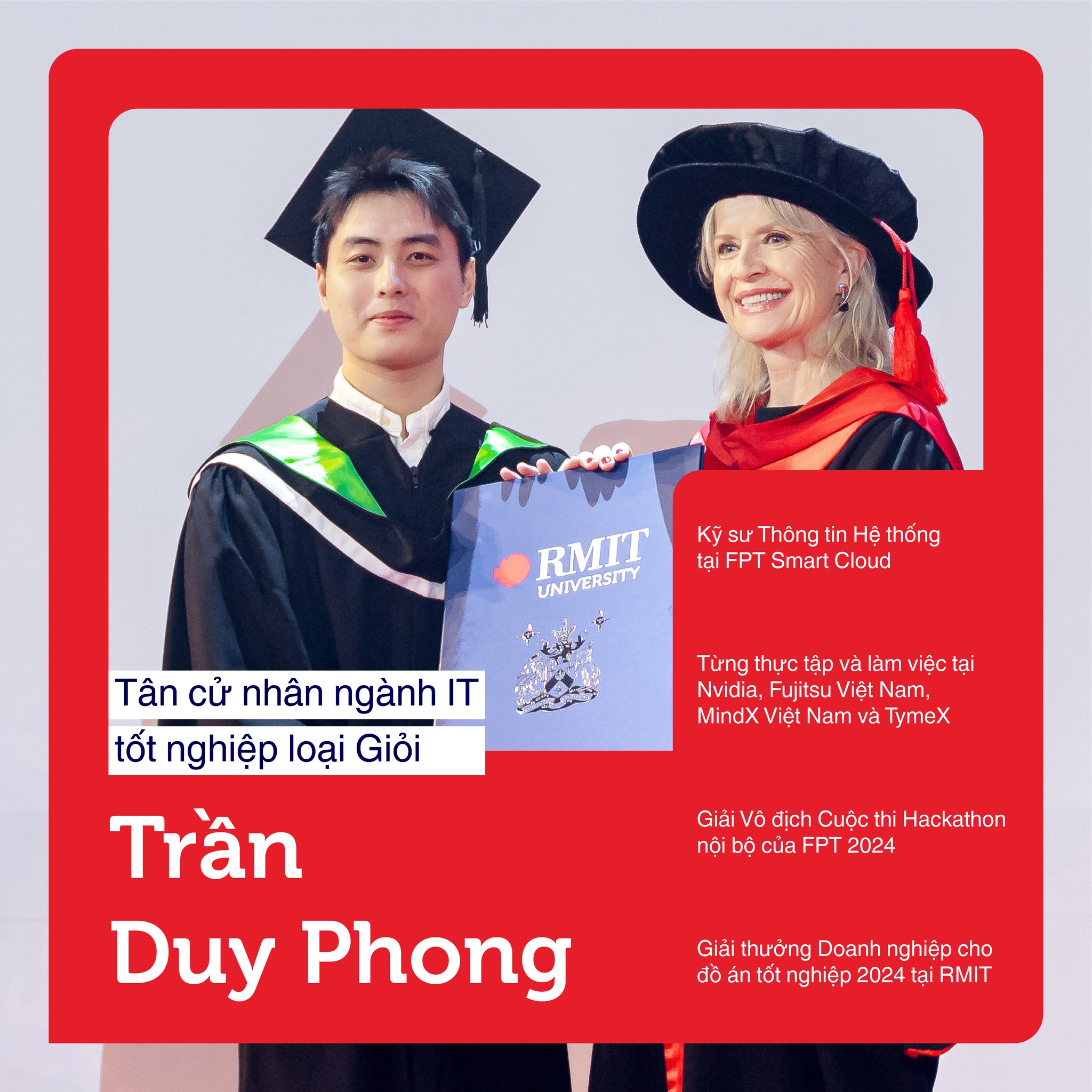 RMIT - Trần Duy Phong 🔹 Tân cử nhân ngành IT tốt nghiệp loại Giỏi 🔹 Kỹ ...
