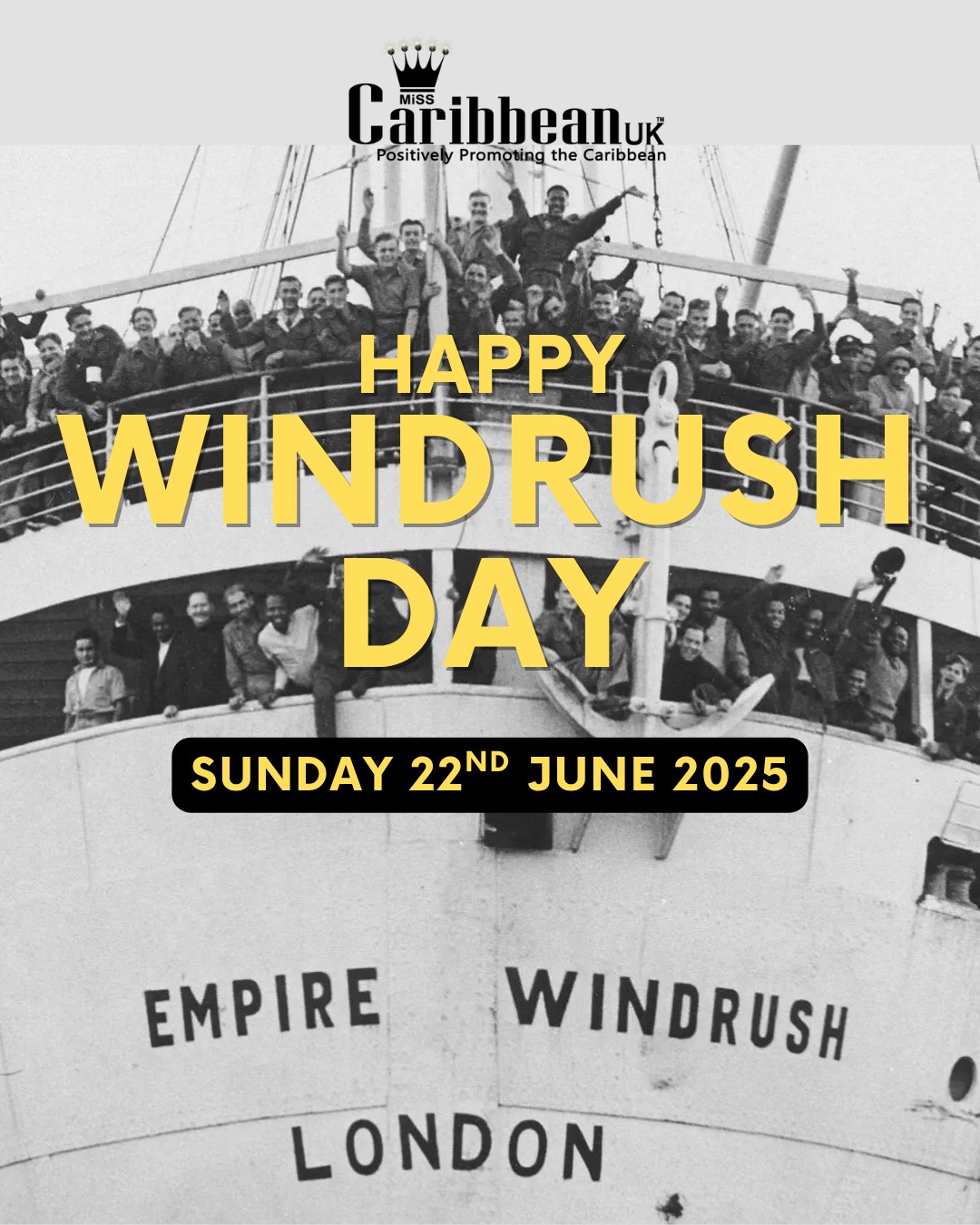 Miss - Today is Windrush Day On 22nd June 1948, the Empire Windrush ...