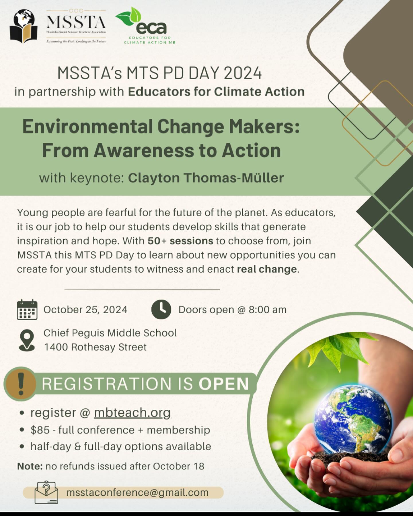Manitoba Social Sciences Teachers' Association - Registration for MTS ...