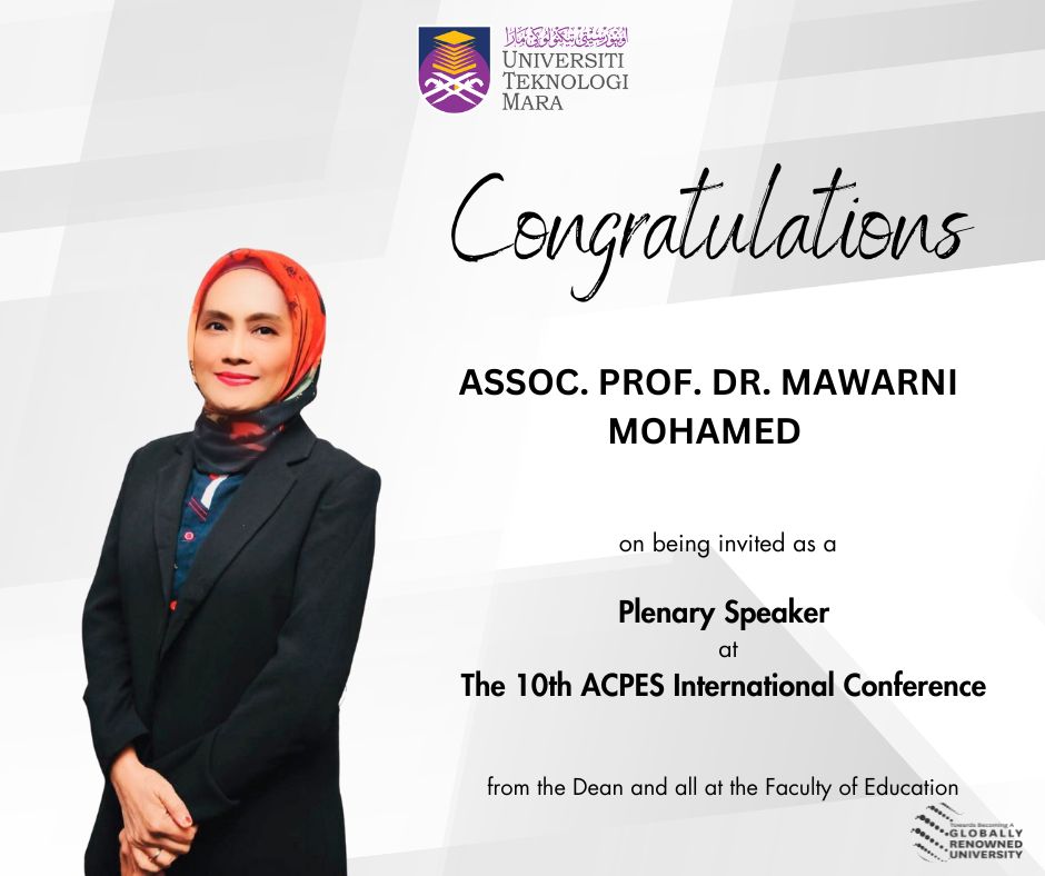 Congratulations to Assoc. Prof. Dr. Mawarni Mohamed on being invited as ...