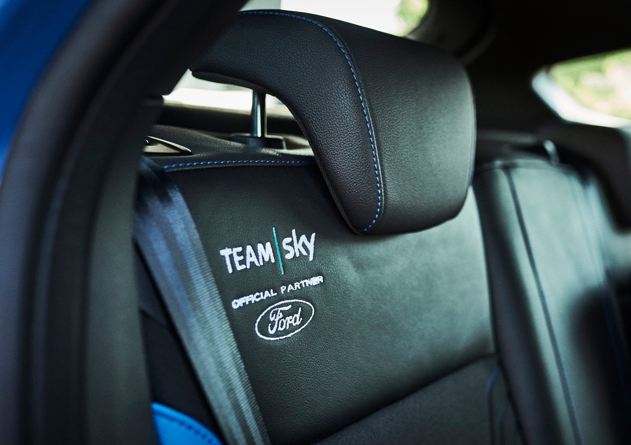 Recaro on board the Team Sky escort car at the Tour de France