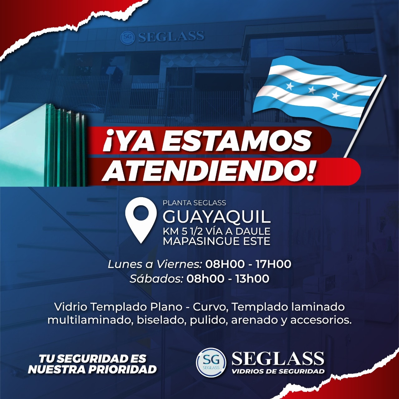 Seglass - 📍ESTAMOS EN GUAYAQUIL VIDRIOS DE SEGURIDAD⚠️ Visita nuestra ...
