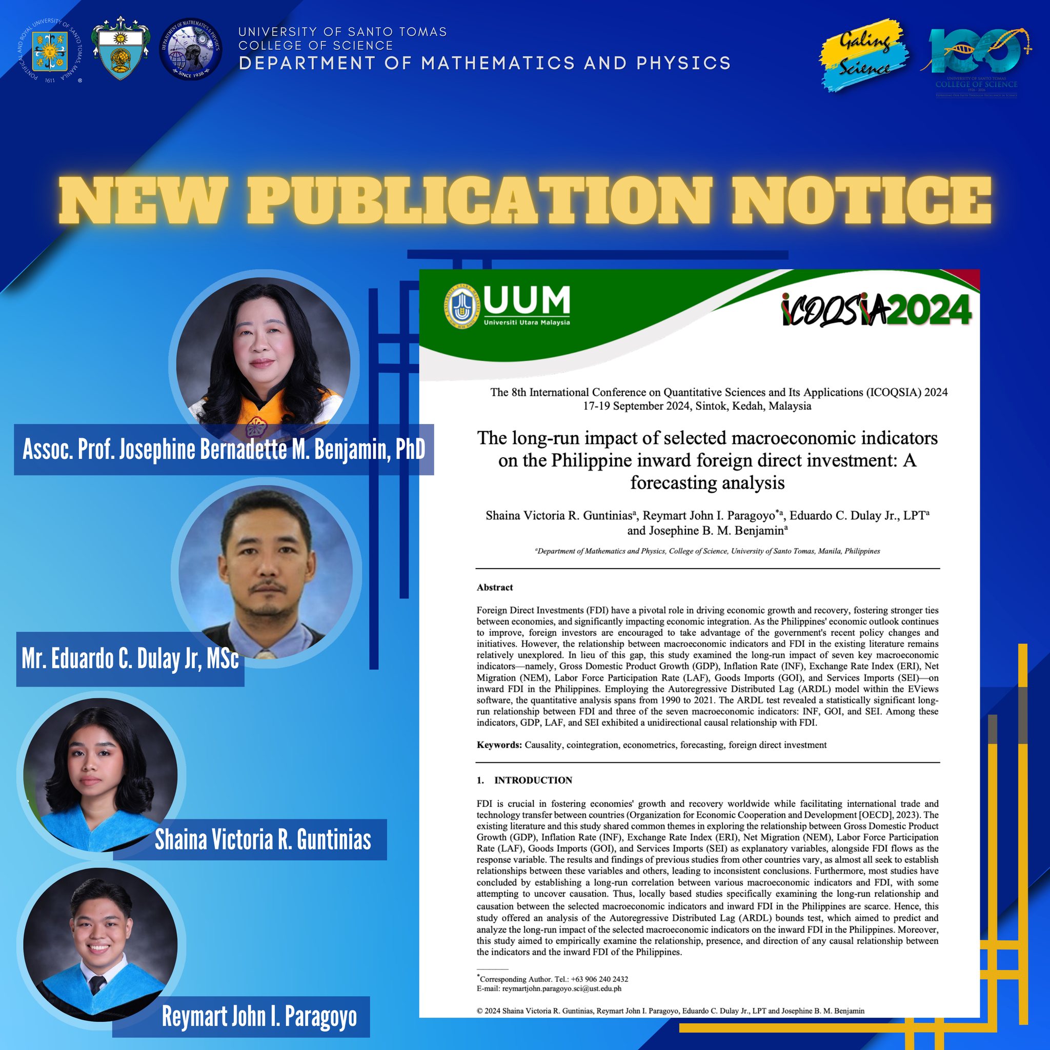UST-Science - 📢 𝐏𝐔𝐁𝐋𝐈𝐂𝐀𝐓𝐈𝐎𝐍 𝐍𝐎𝐓𝐈𝐂𝐄 Three papers authored... | Facebook
