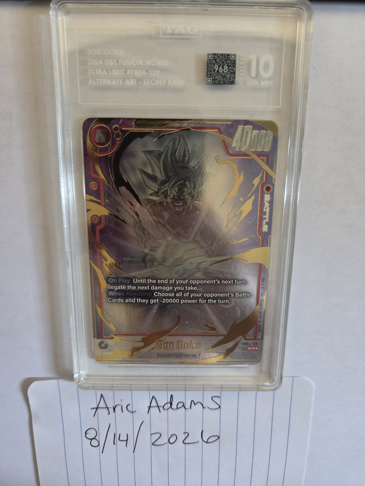 Rare Son Goku alt art from Dragon Ball Super Card Game