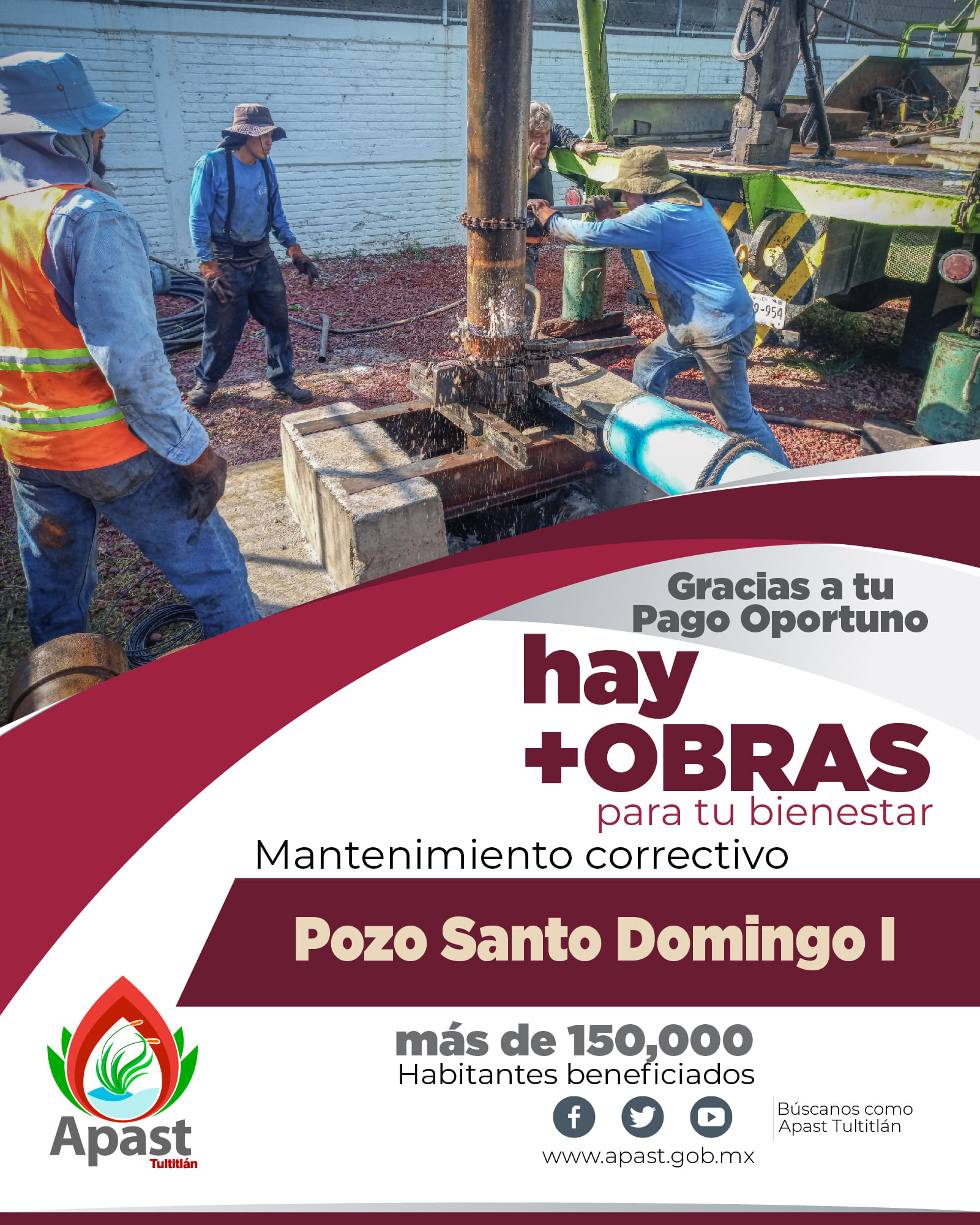 El pozo Santo Domingo I es un... - APAST Tultitlán 2025 -2027 | Facebook