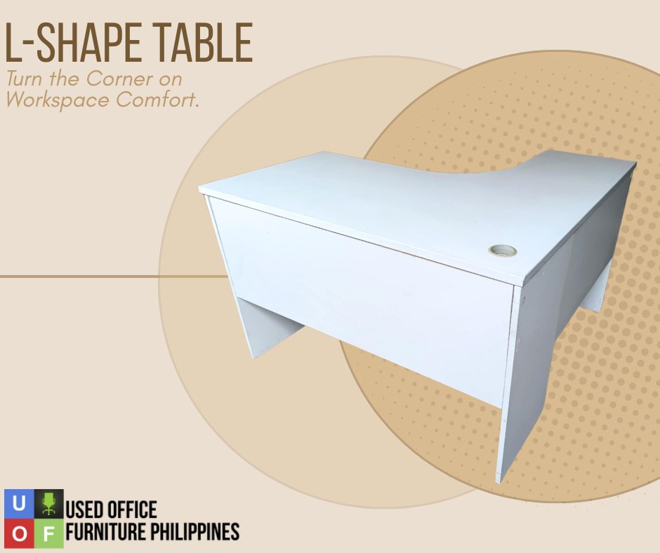 Used - Upgrade your workspace with our sleek L-Shape Table – the ...