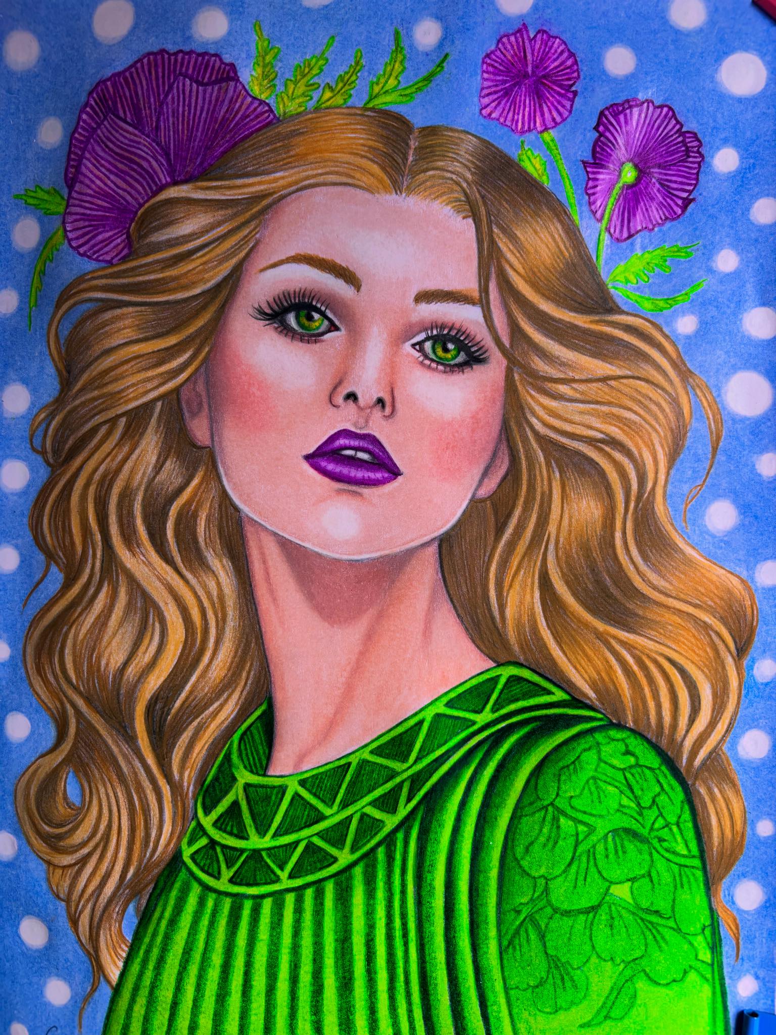 Colouring picture from Grazia Salvo's book Flourish