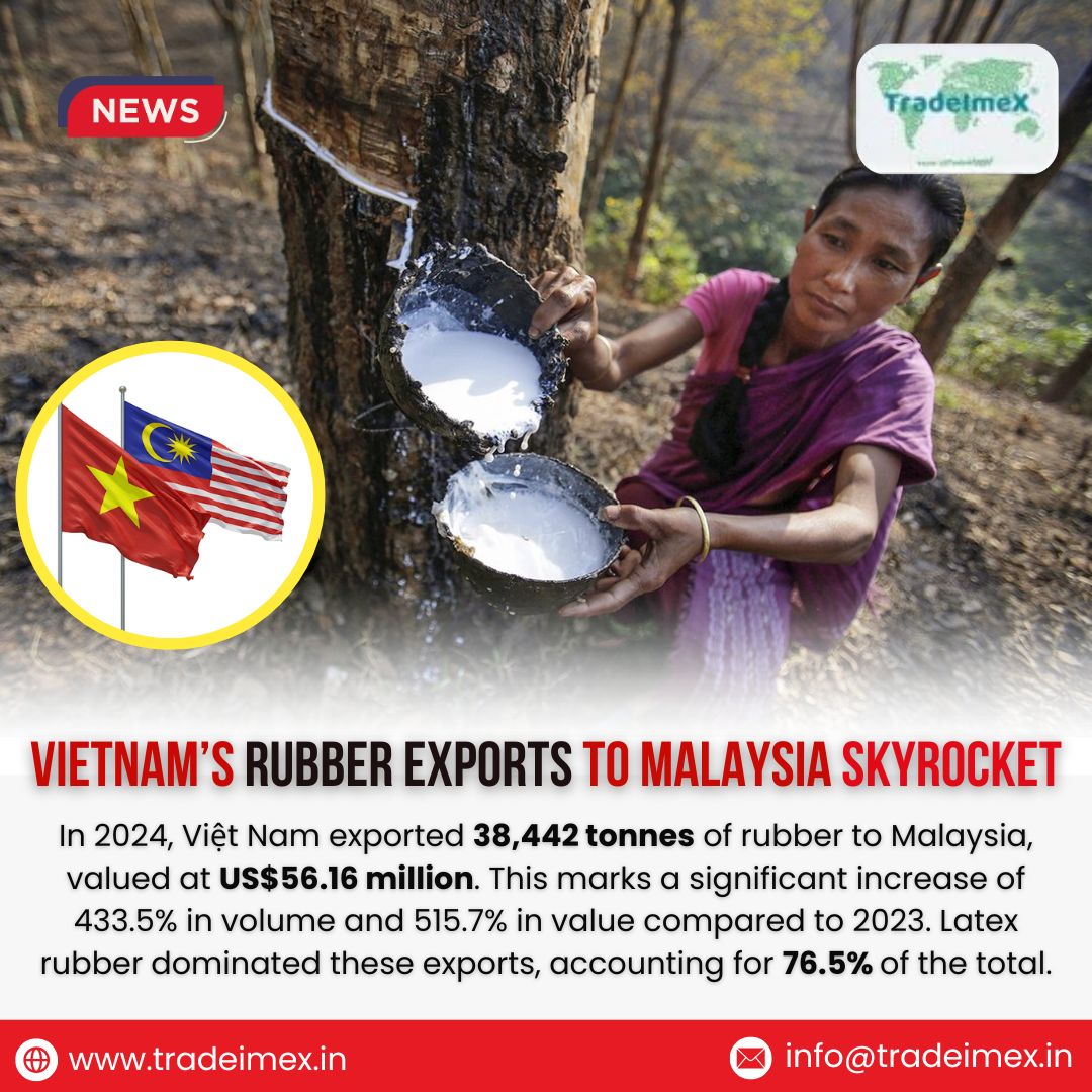 TradeImeX - 📢 Vietnam’s Rubber Exports to Malaysia...
