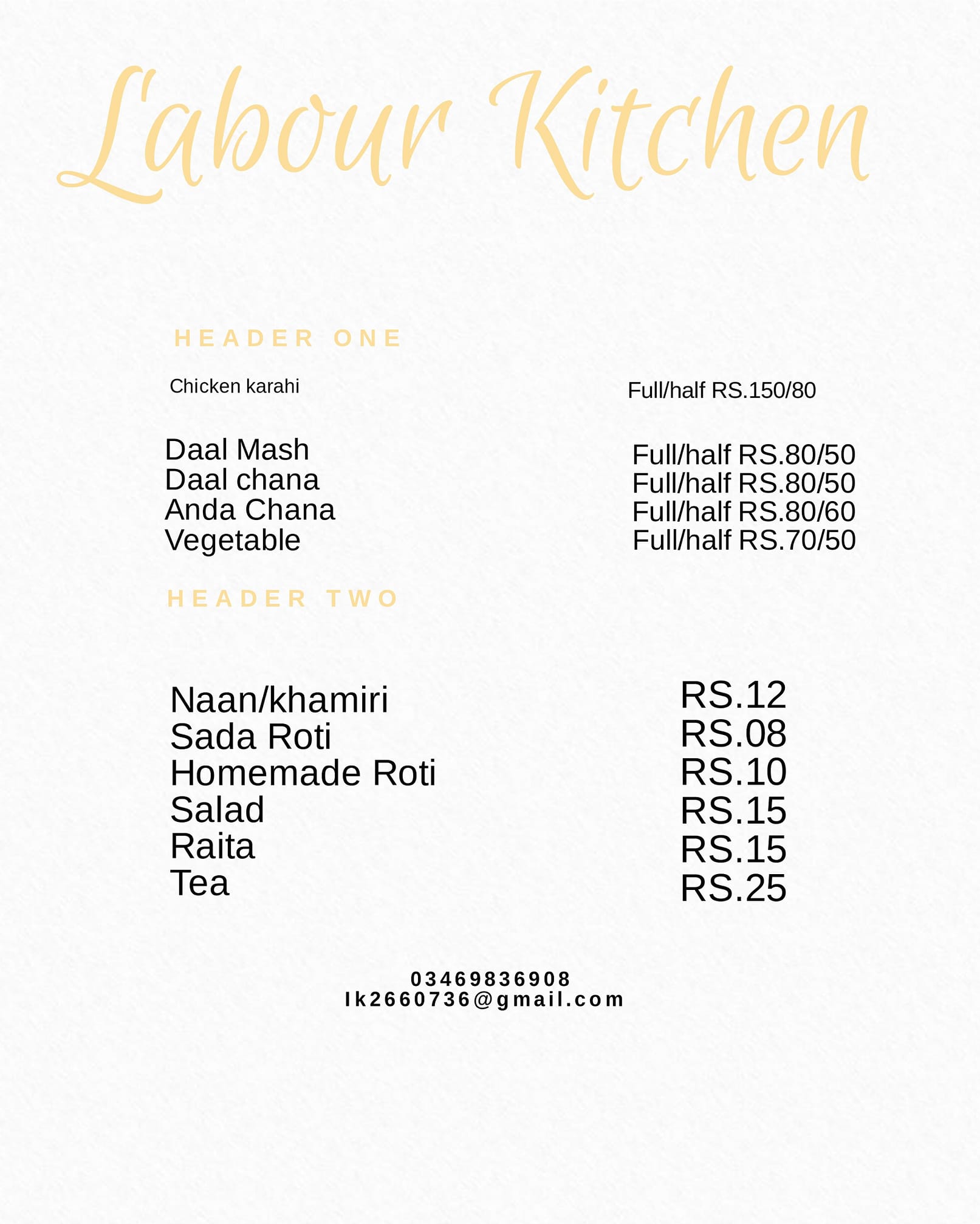 Labour's kitchen | Lahore
