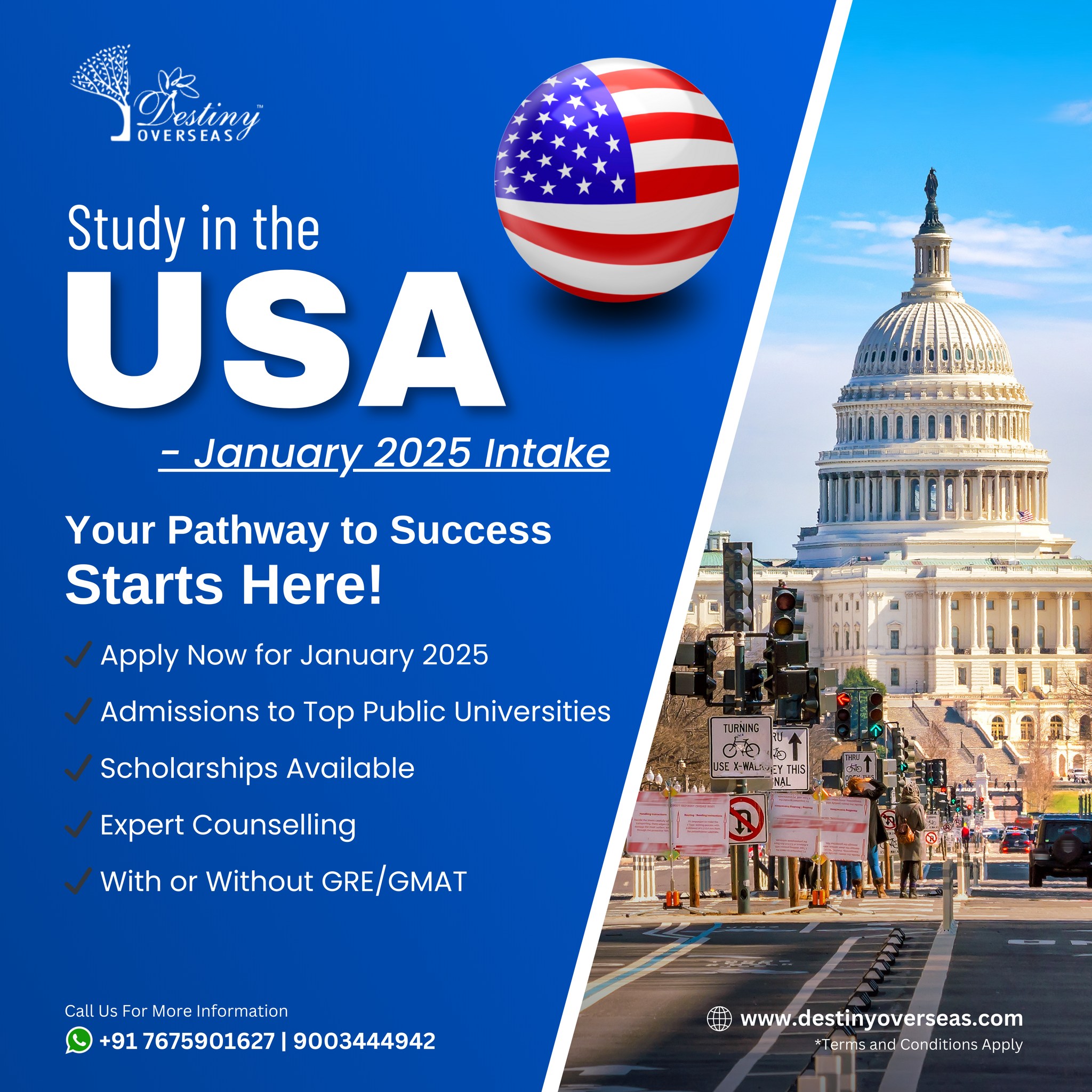 Destiny Overseas - 🎓 Study in the USA - January 2025 Intake! 🇺🇸 Start ...