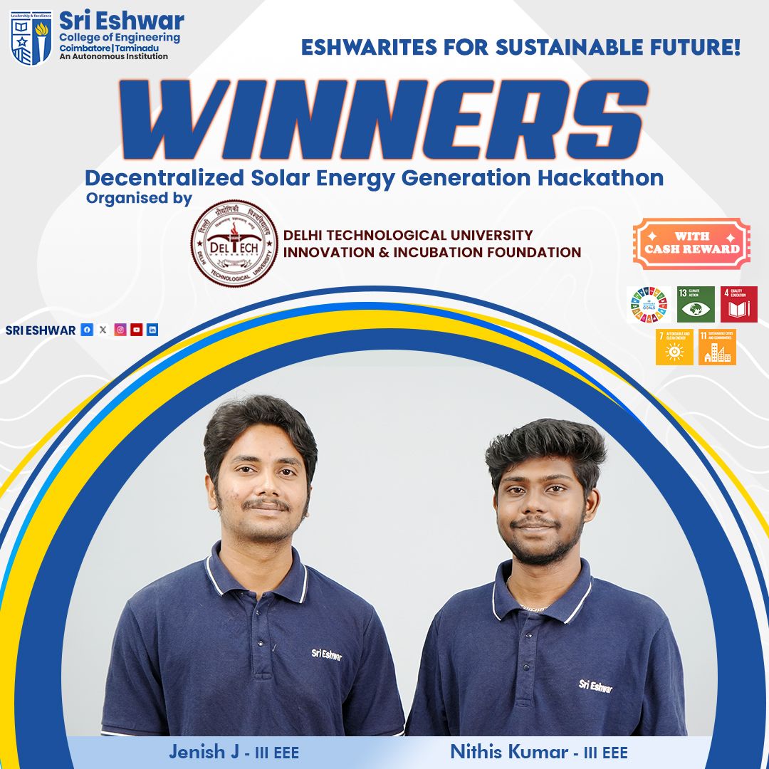 Sri Eshwar College of Engineering - 🌱 Eshwarites for a Sustainable ...