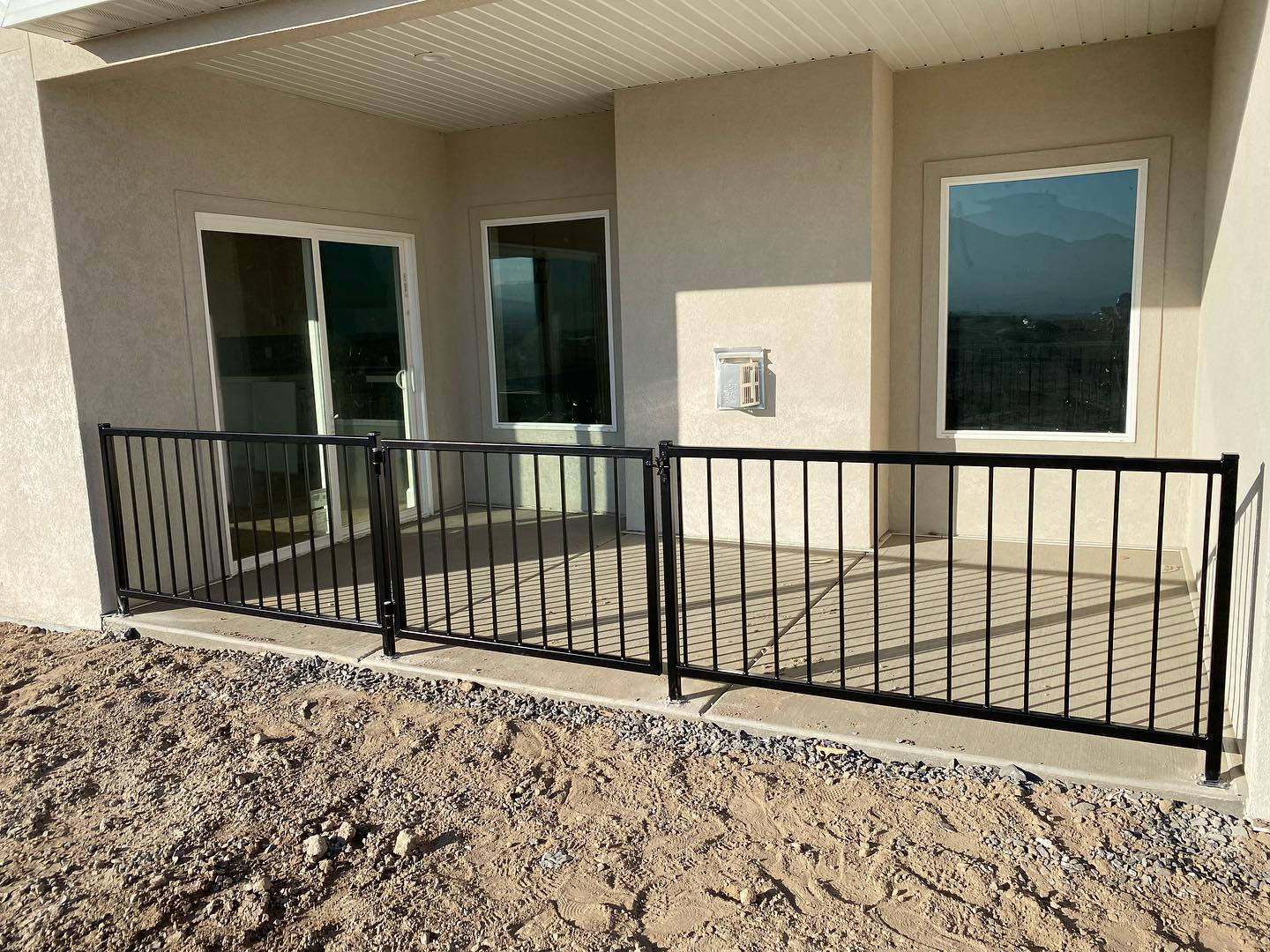 Back porch railing with a 4’ gate for... - Cascade Ornamental